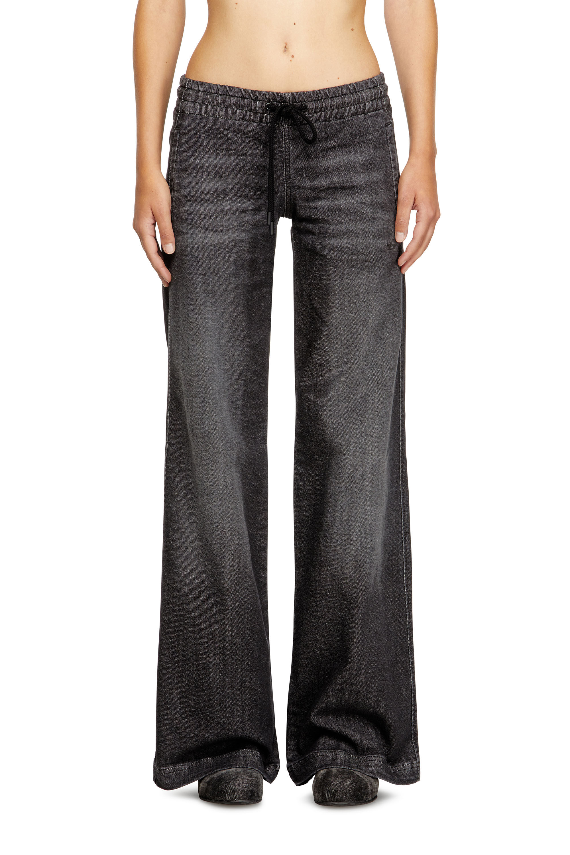 Women's Relaxed Jeans | Black/Dark grey | Diesel 2078 D-Ainty