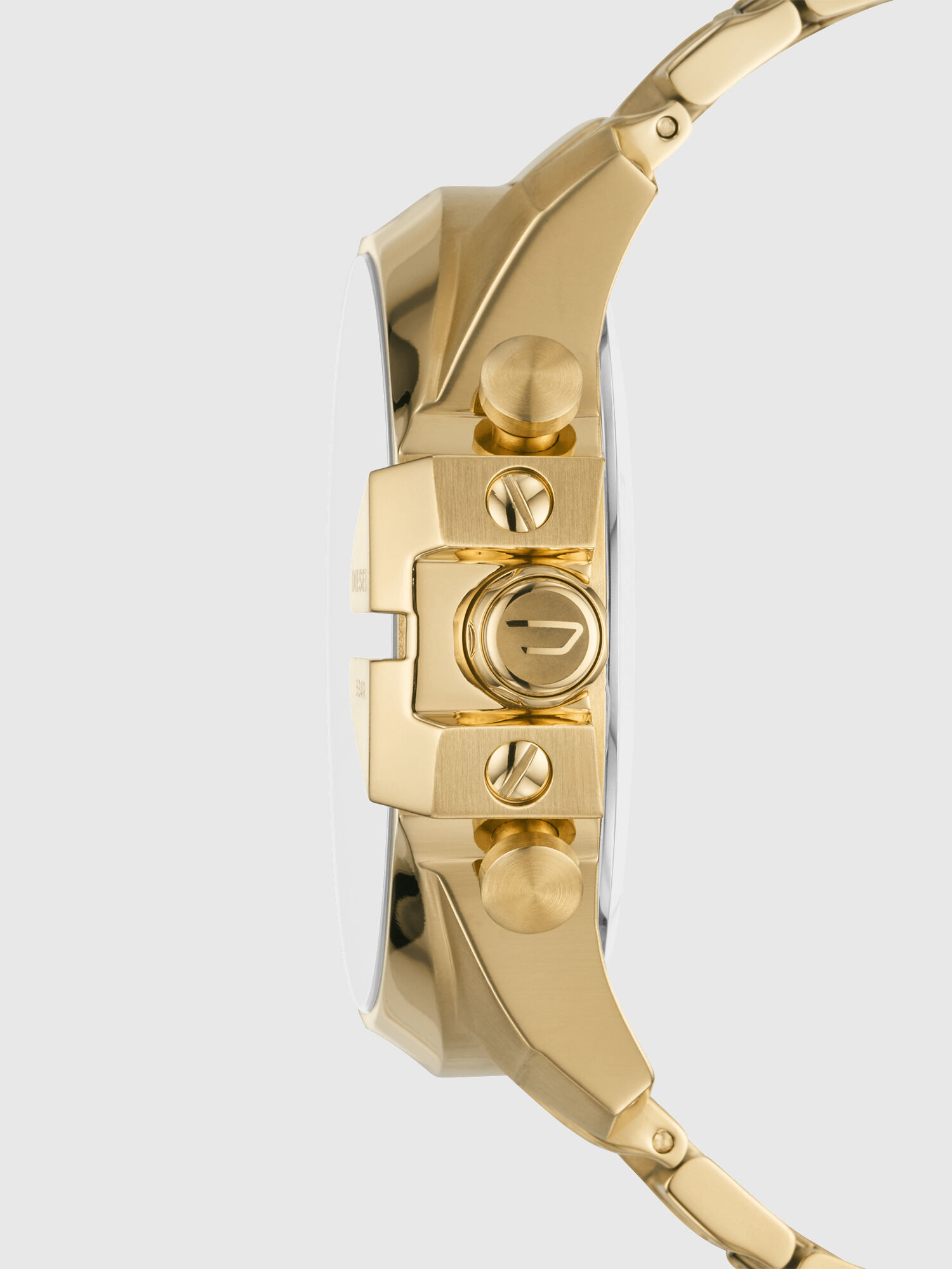 Diesel - DT1013, Male's Mega Chief Hybrid gold-tone hybrid smartwatch, 48 mm in Gold - 5
