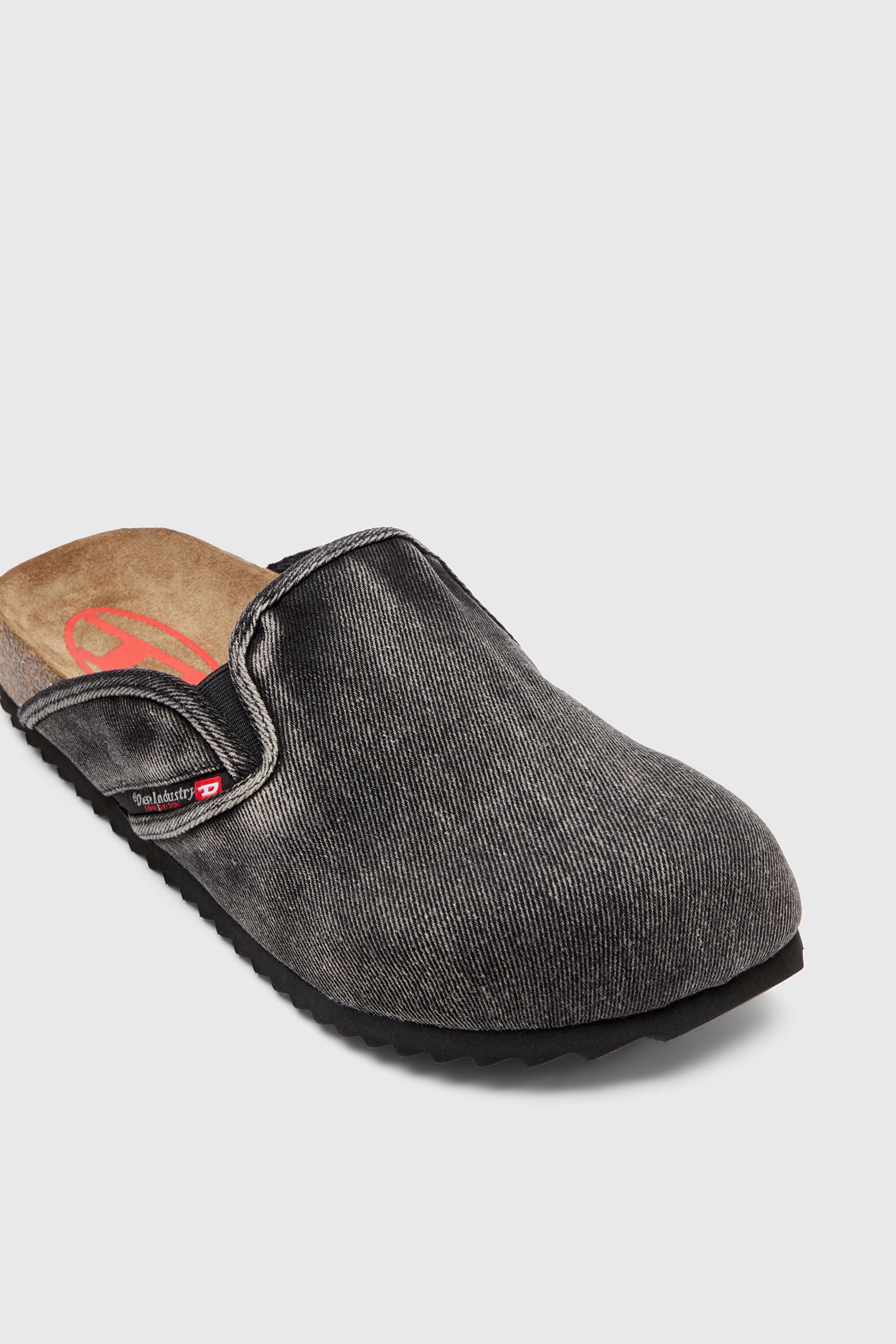 Diesel - D-WOODSTOCK SLIP-ON, D-Woodstock-Zapatos planos sin tal&oacute;n en cuero napa Hombre in Negro - 6