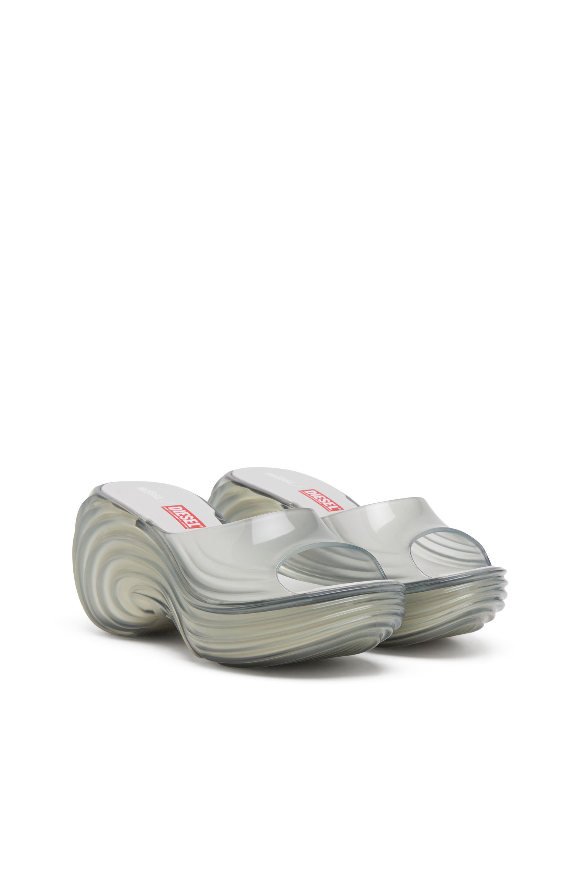 Women's Platform mule in Melflex® | Grey | Diesel
