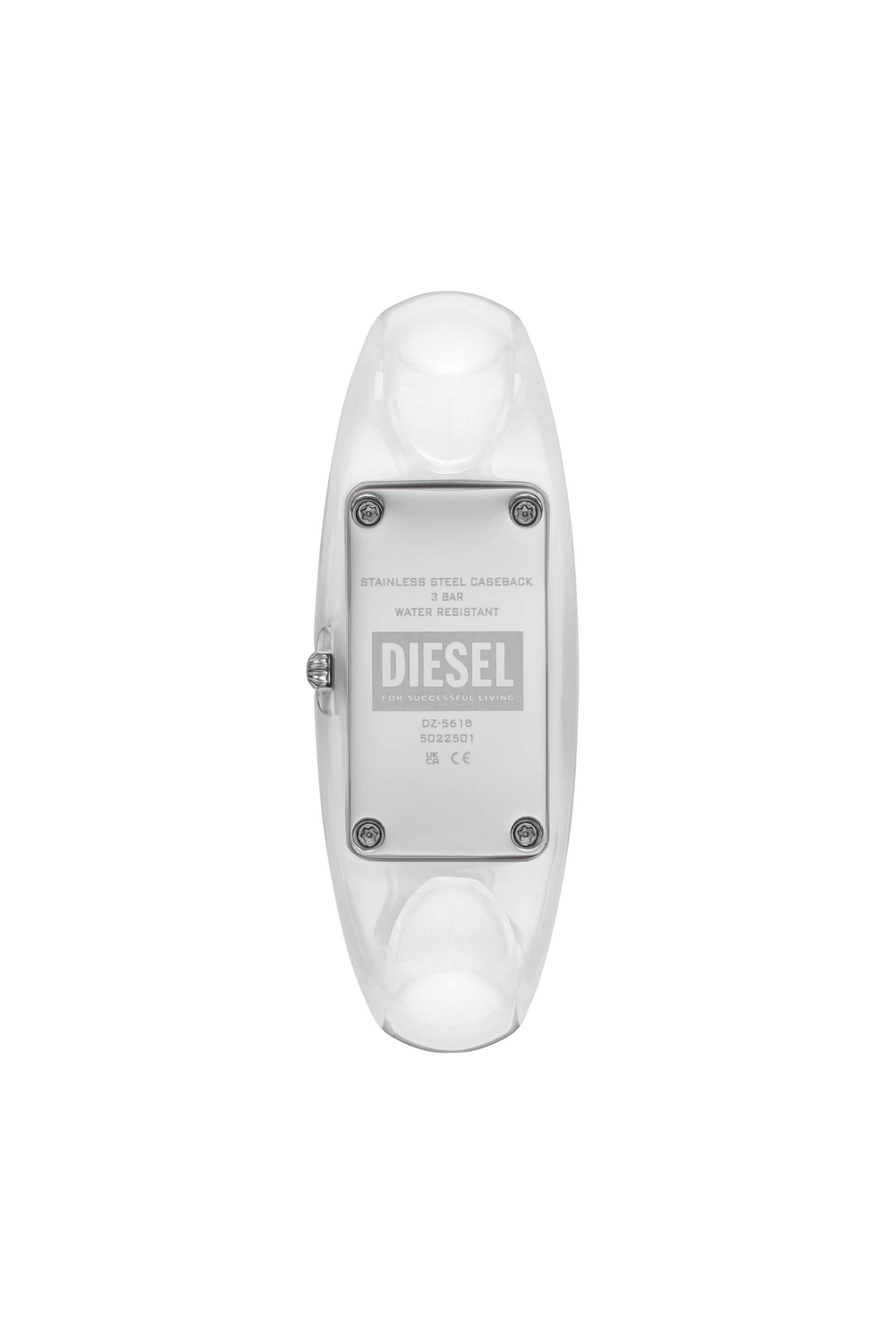 Diesel - DZ5618 WATCH, Woman's Diesel Wonder-D Two-Hand White Nylon Resin Watch in White - 2