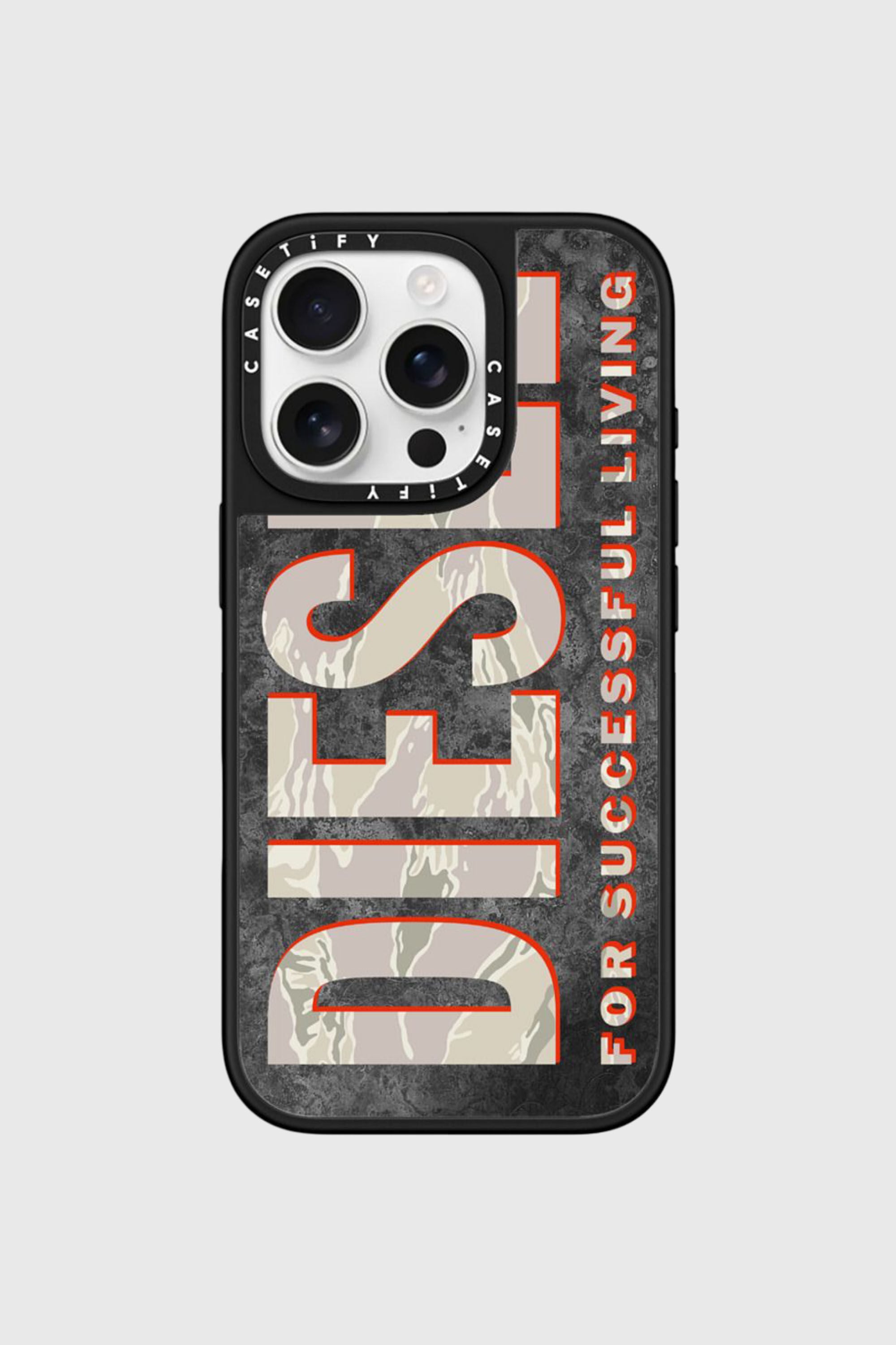 Diesel - 60330 CASETIFY MOULDED CASE, Unisex's Magsafe Camo Case iPhone 16 Pro in Brown/White - 1
