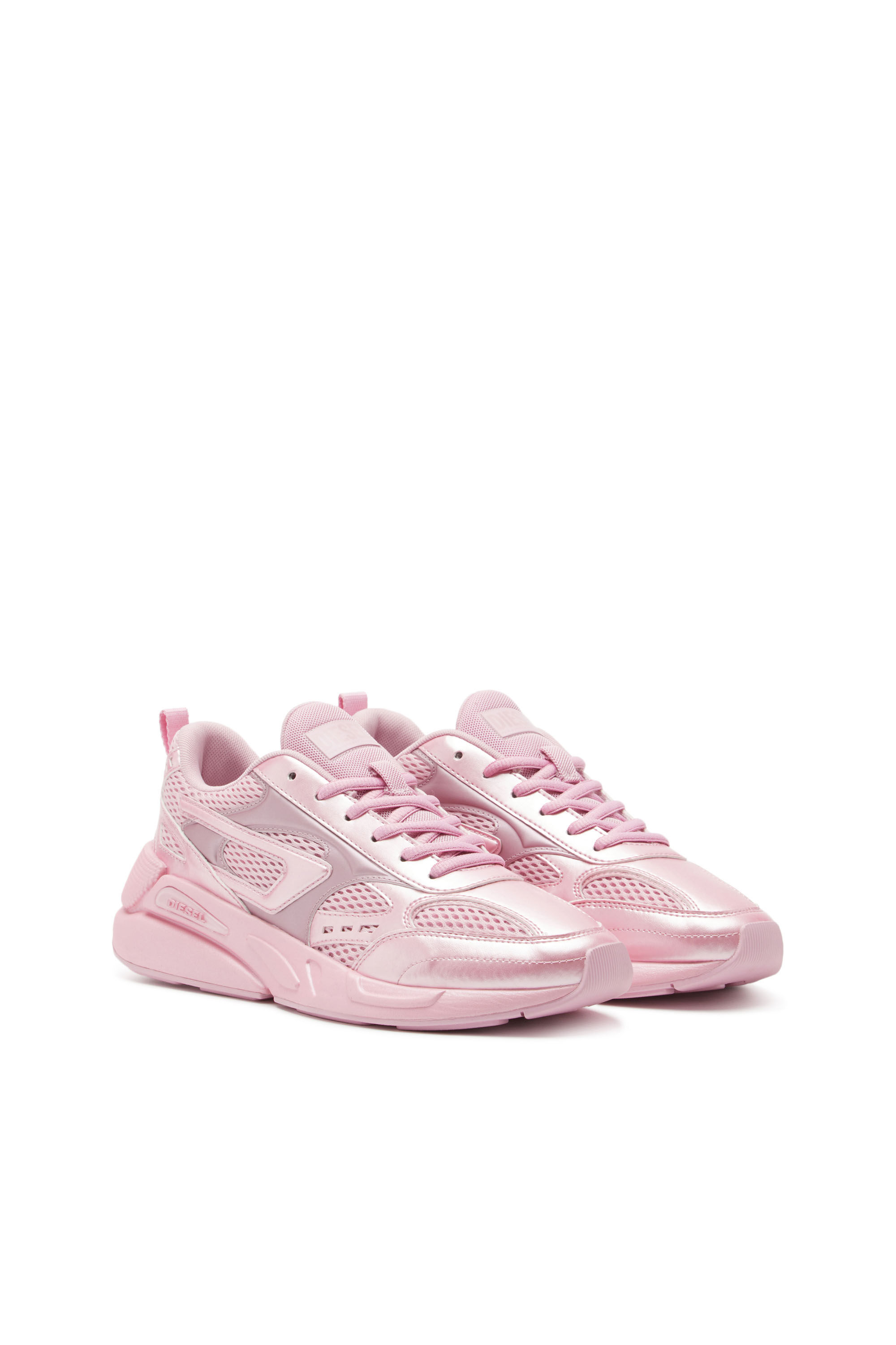Diesel - S-SERENDIPITY SPORT W, Female's S-Serendipity Sport W - Mesh sneakers with pearlescent overlays in Pink - 2