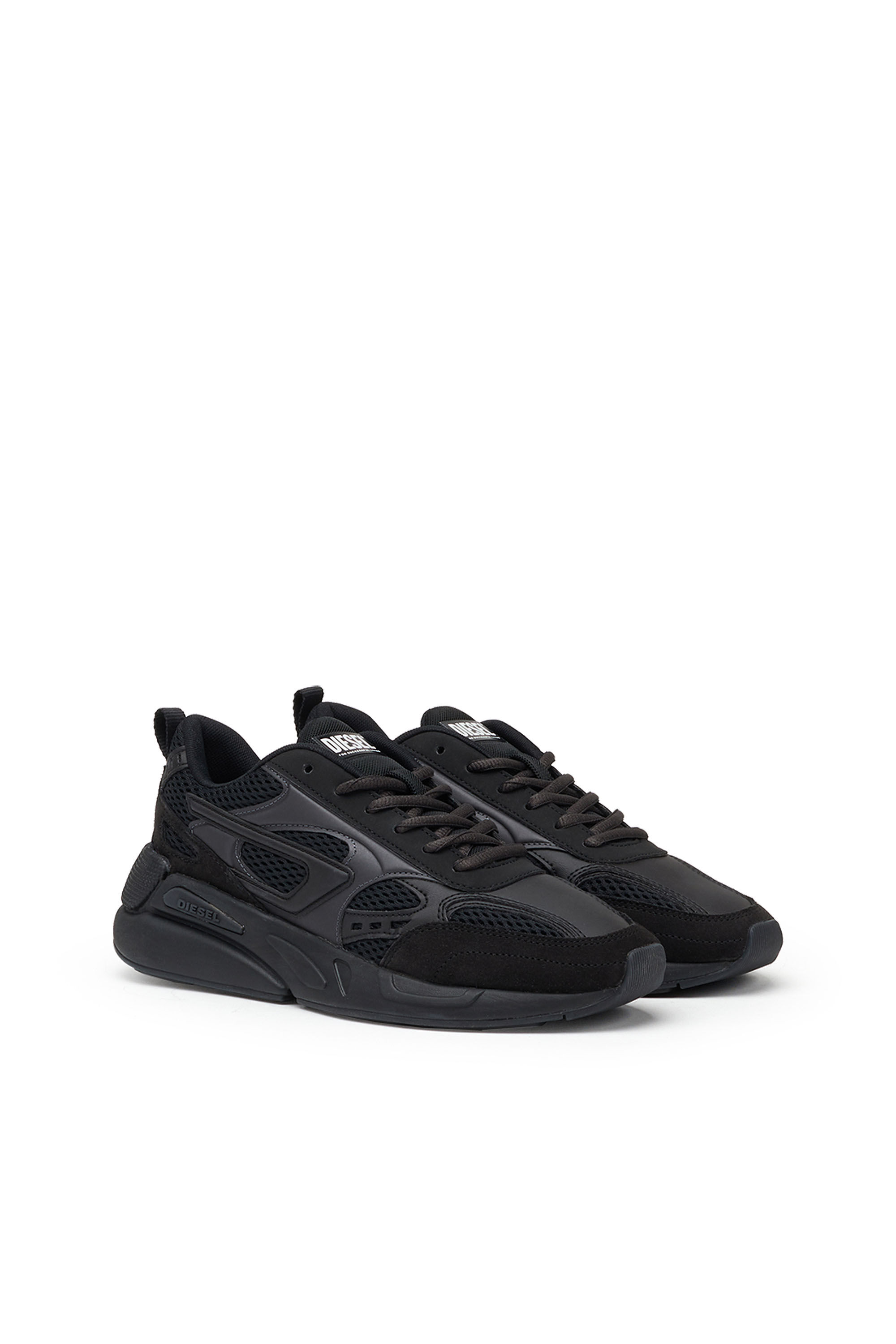 Diesel - S-SERENDIPITY SPORT W, Female's S-Serendipity-Sneakers in mesh and suede in Black - 2