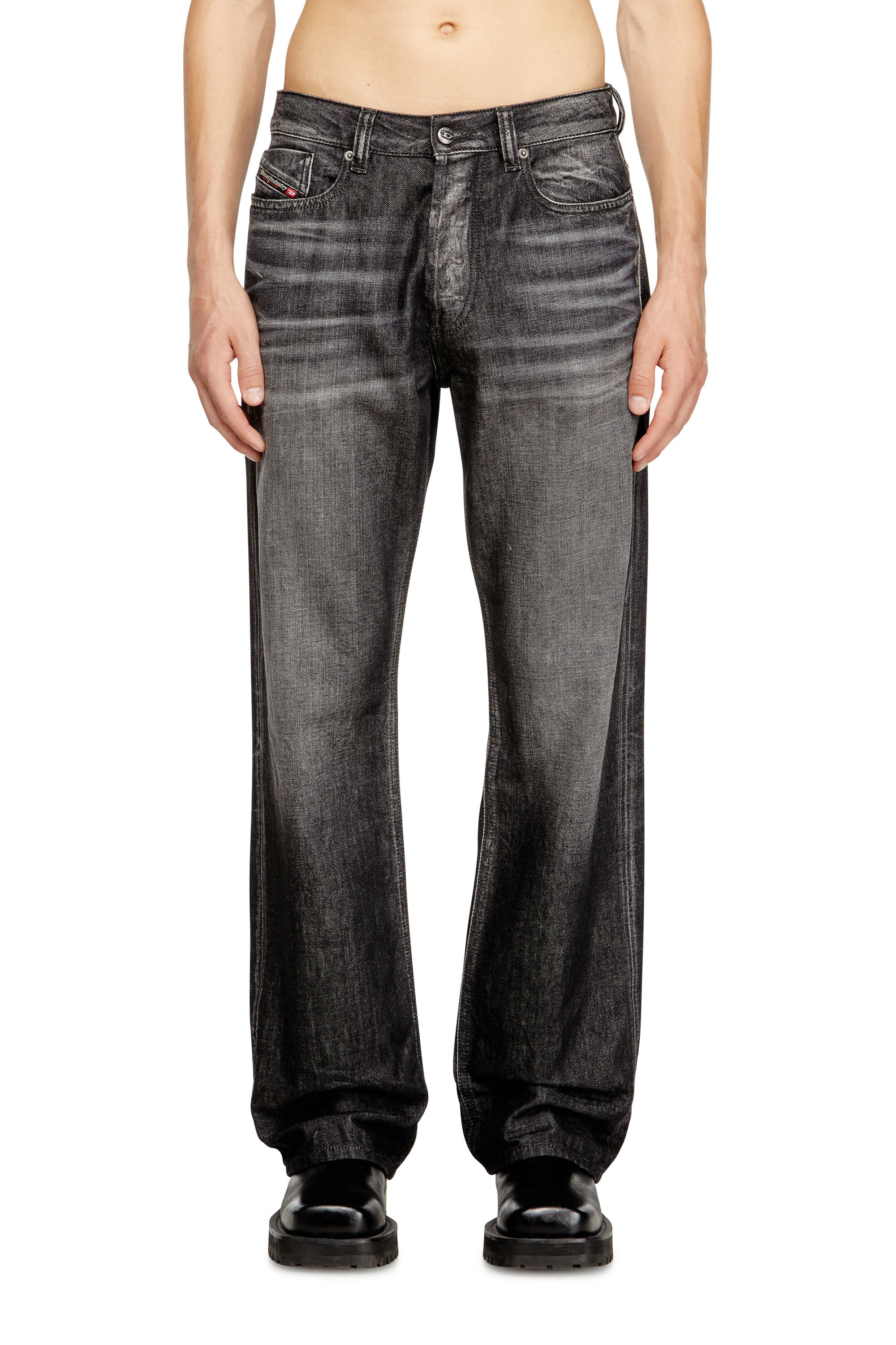 Diesel - Relaxed Jeans 1980 D-Eeper 09M63 Homme, Noir/Gris foncé - Image 3