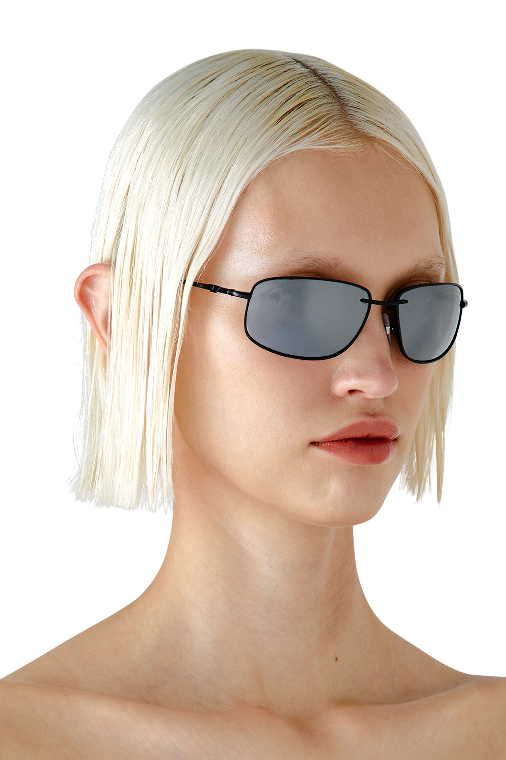 Diesel - 0DL1005, Lunettes de soleil en métal de forme Racer Mixte in Noir - 5