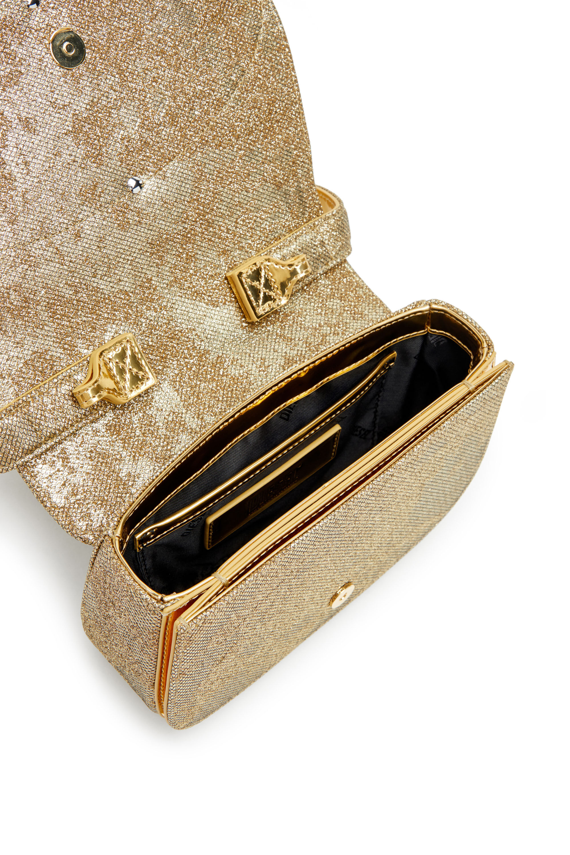Diesel - 1DR, Female's 1DR-Iconic 1DR bag in glitter-camo Lurex in Gold - 2
