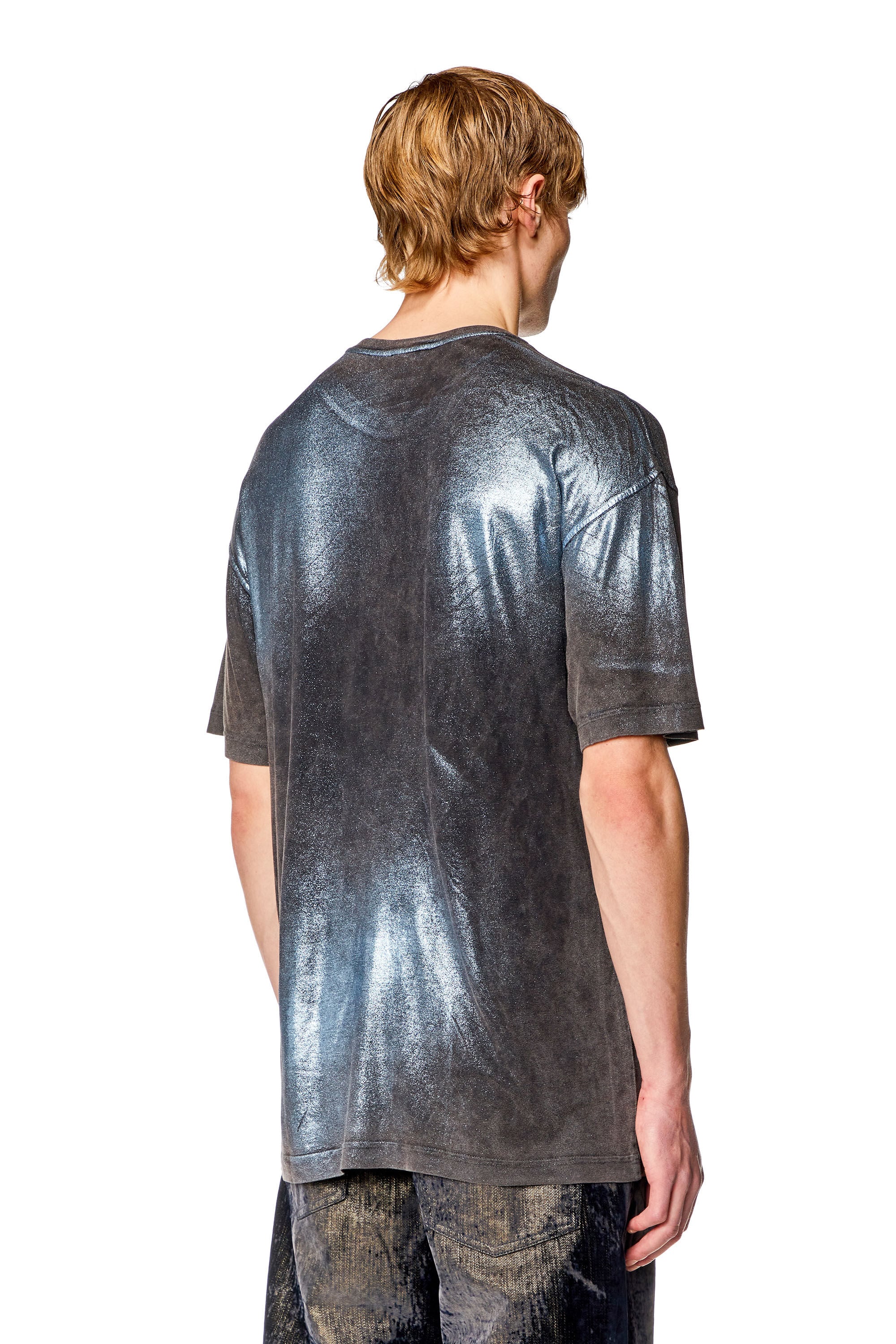 Men's Faded metallic oversized T-shirt | Diesel