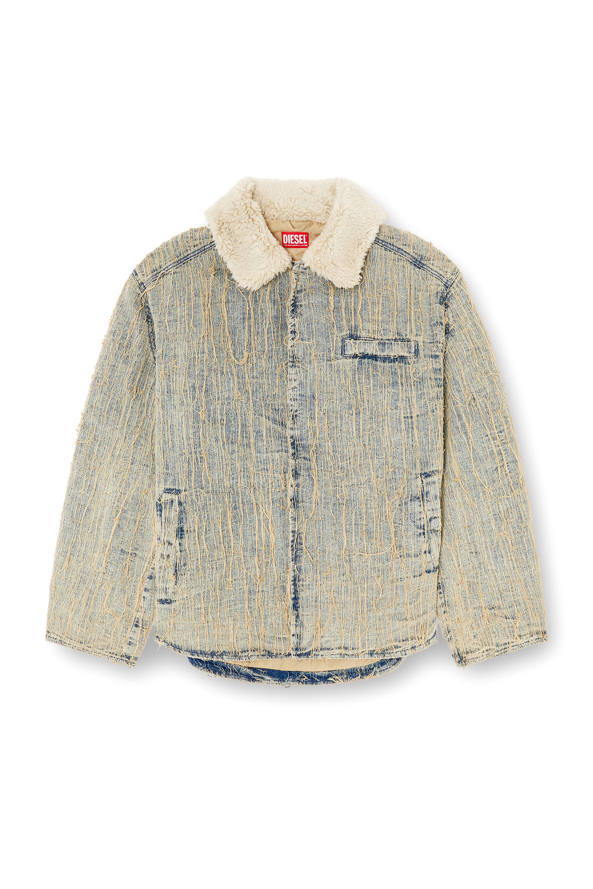 Diesel - D-IVAR-S, Male's Jacket in floating-thread jacquard denim in Light Blue - 2