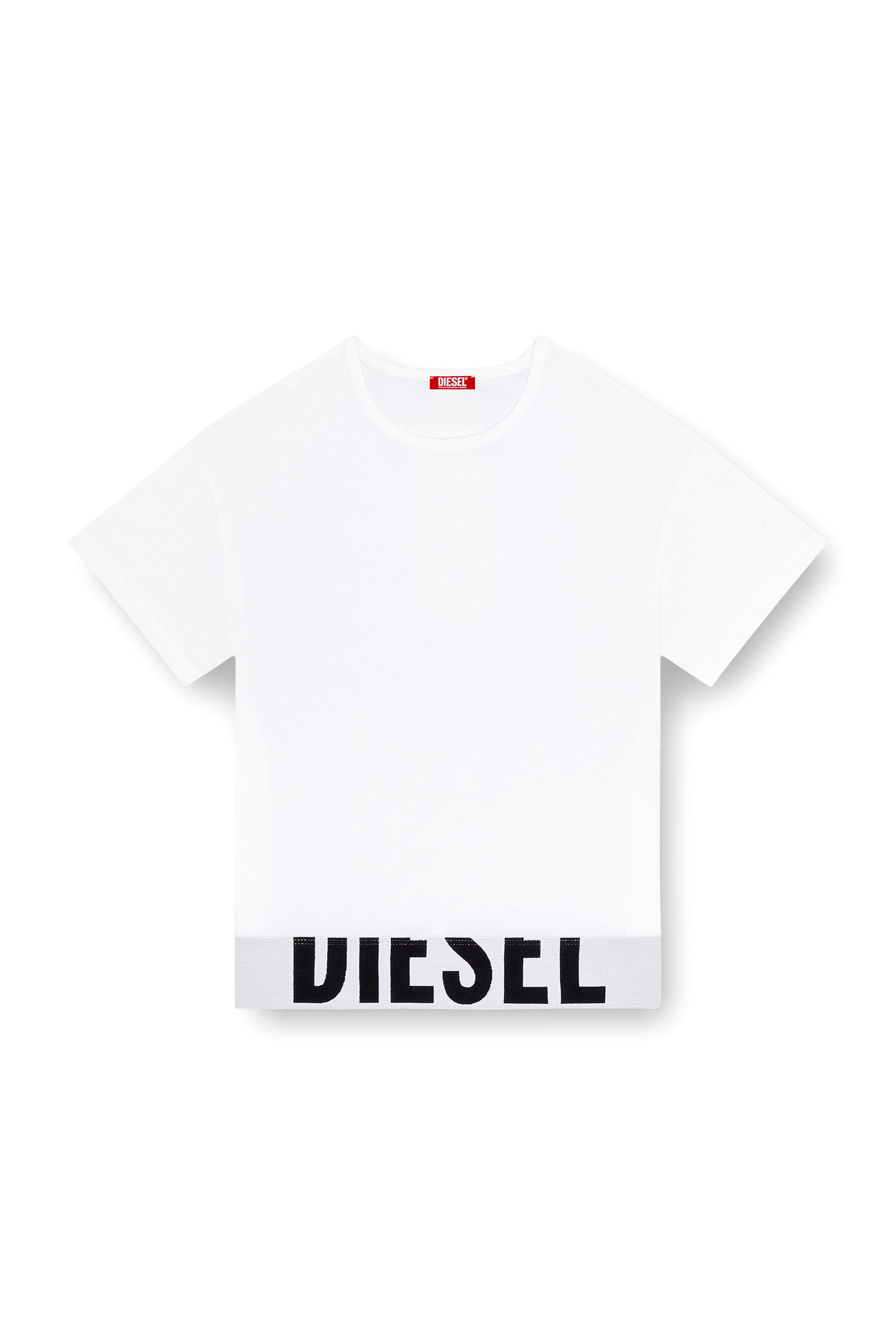 Women's Sporty cropped top with logo band | White | Diesel
