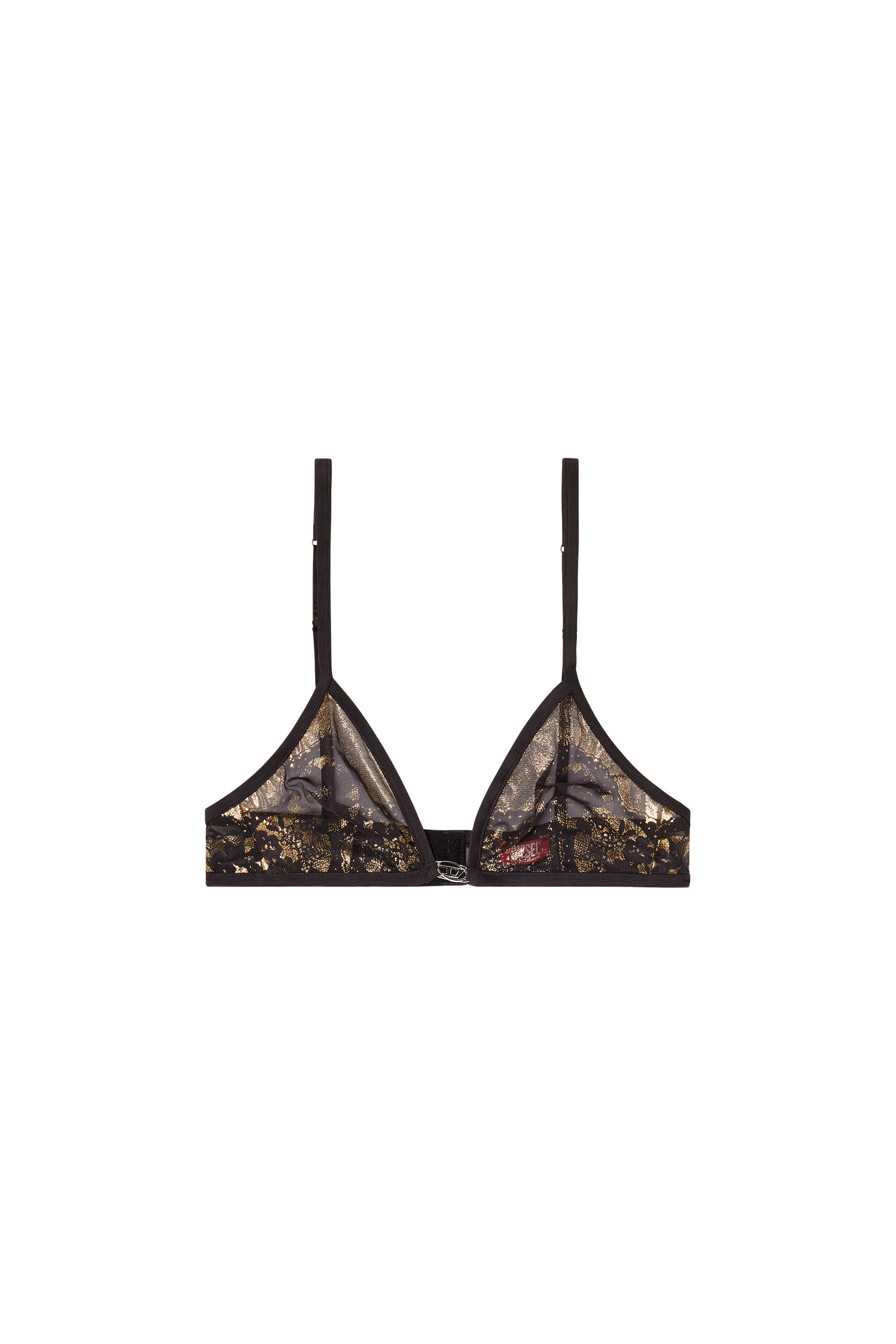 Diesel - LUNA-GFT, Female's Stretch-tulle bra with metallic effect in null - 4