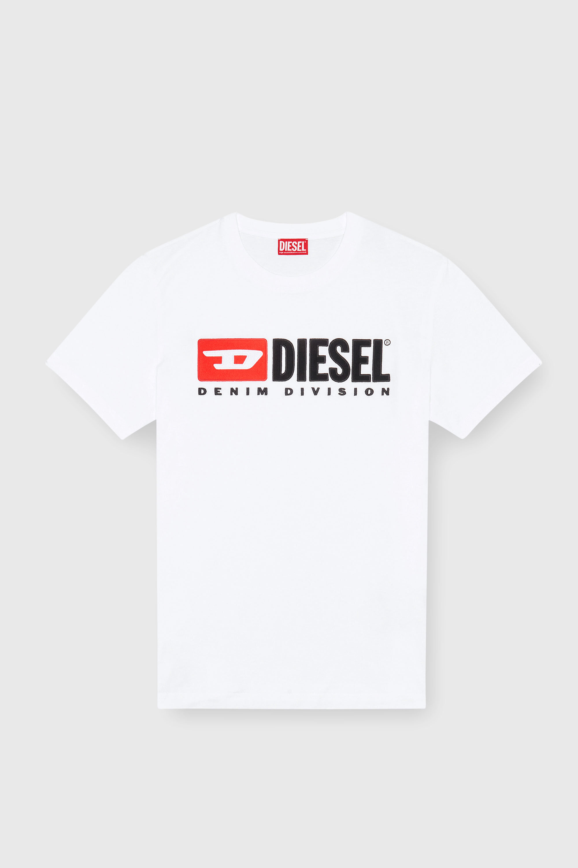 Men's T-shirt with Diesel patch logo | White | Diesel US