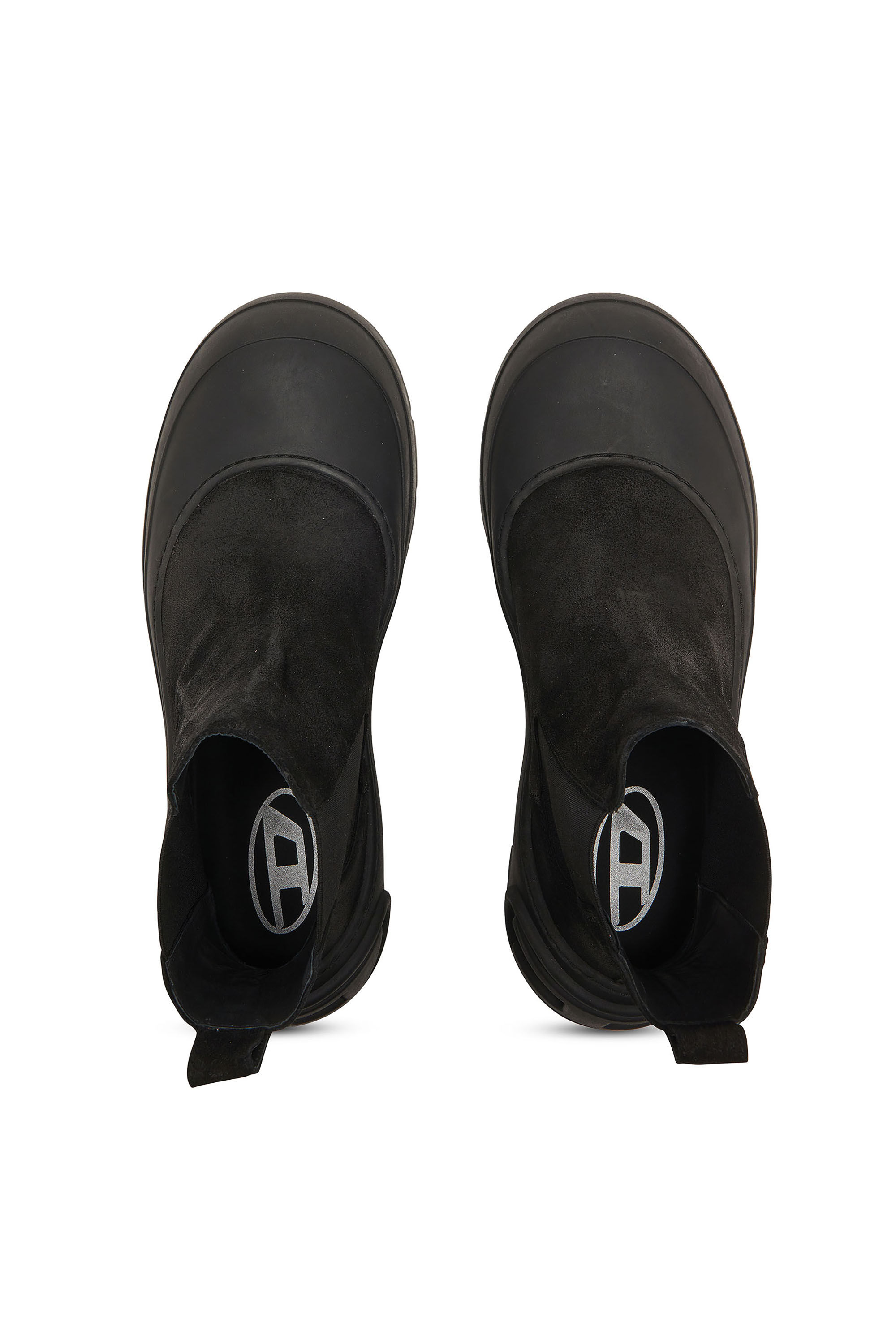 Men's D-Donald-Chelsea boots in waxed suede and rubber | Black