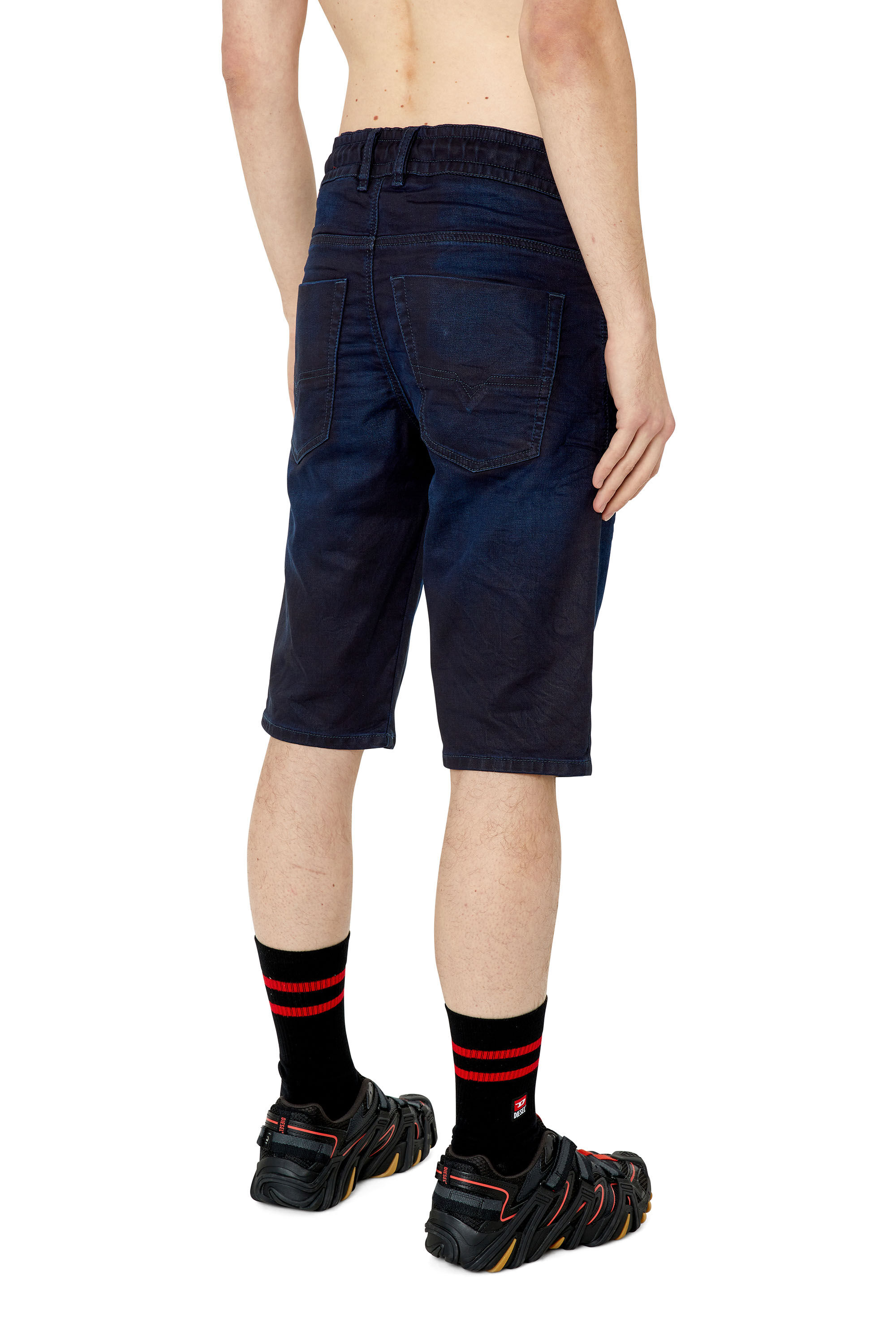 Diesel - D-KROOSHORT-Z JOGGJEANS, Male's Shorts in JoggJeans in Dark Blue - 5