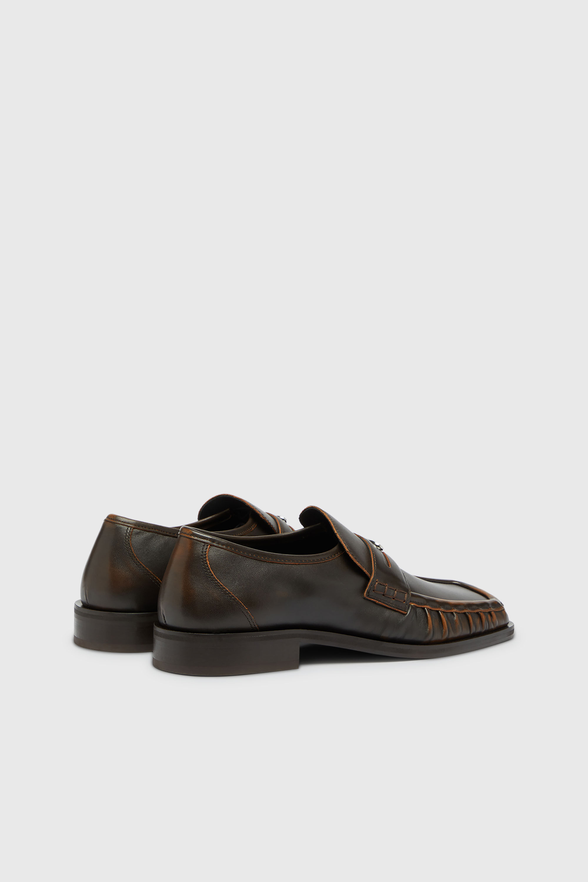 Men's D-Amber - Penny loafers in leather | Brown | Diesel US