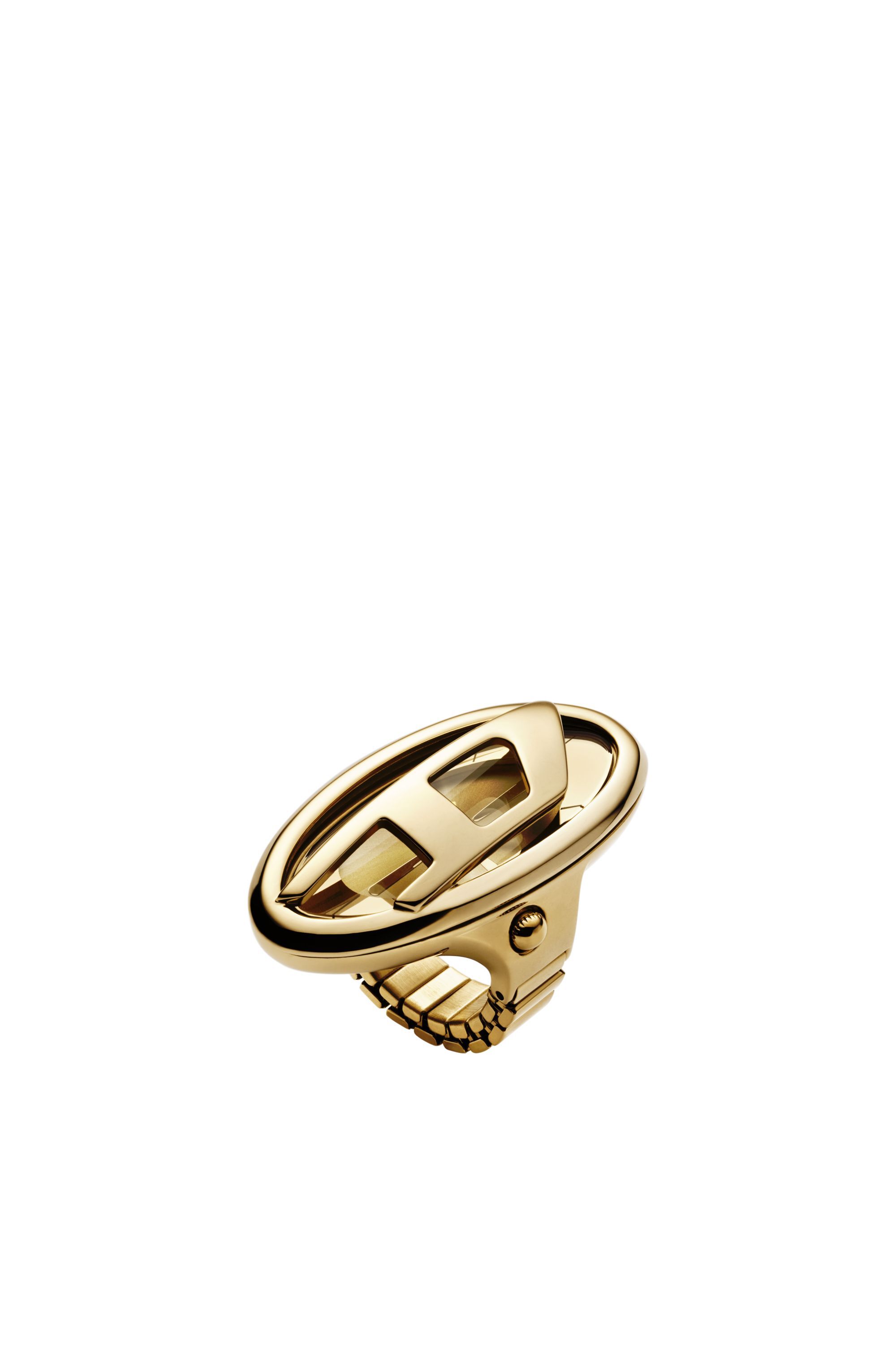 Women's D-Era gold-tone stainless steel ring watch | Gold | Diesel