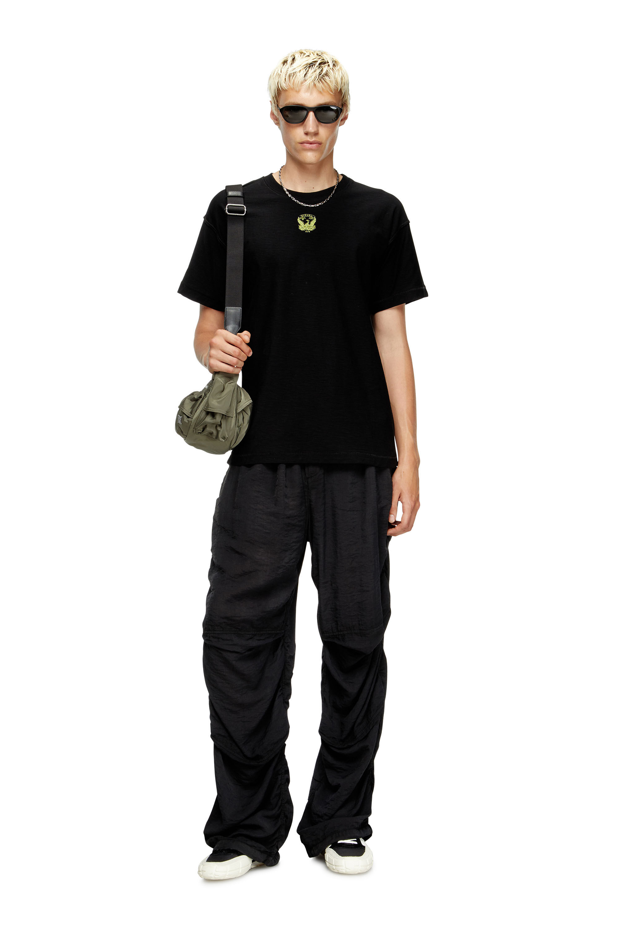 Diesel - T-NORM-T13, Man's Sweatshirt with embroidered phoenix in Black - 1