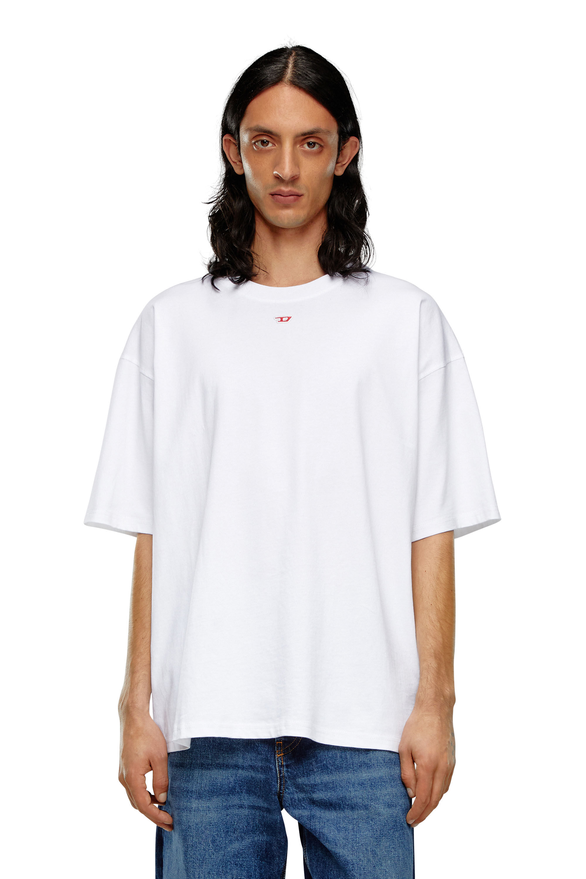 Diesel - T-BOXT-D, T-shirt avec empiècement D brodé Mixte in Blanc - 3