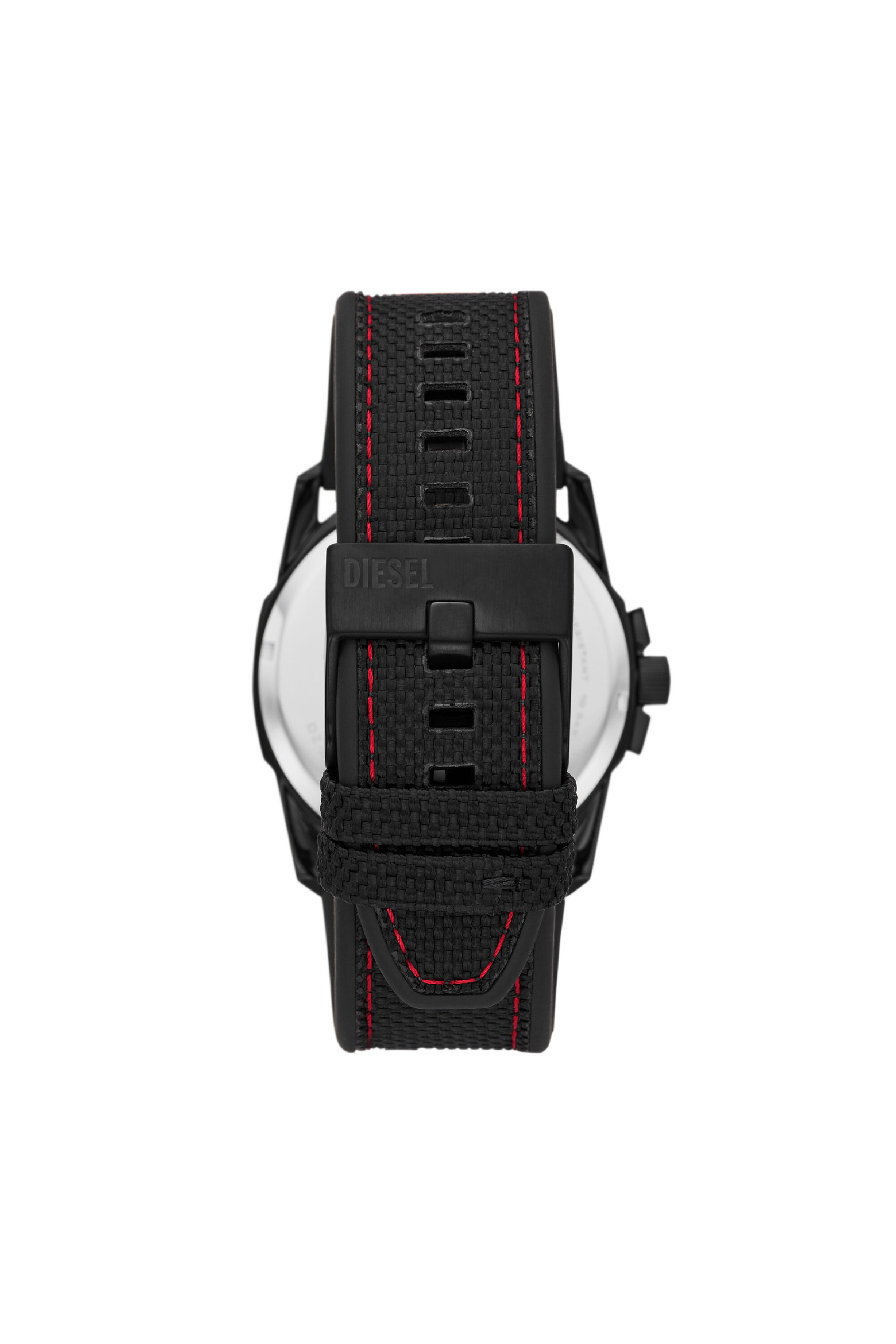 Diesel - DZ2160, Man's Master Chief Date leather, nylon and silicone watch in Black - 2