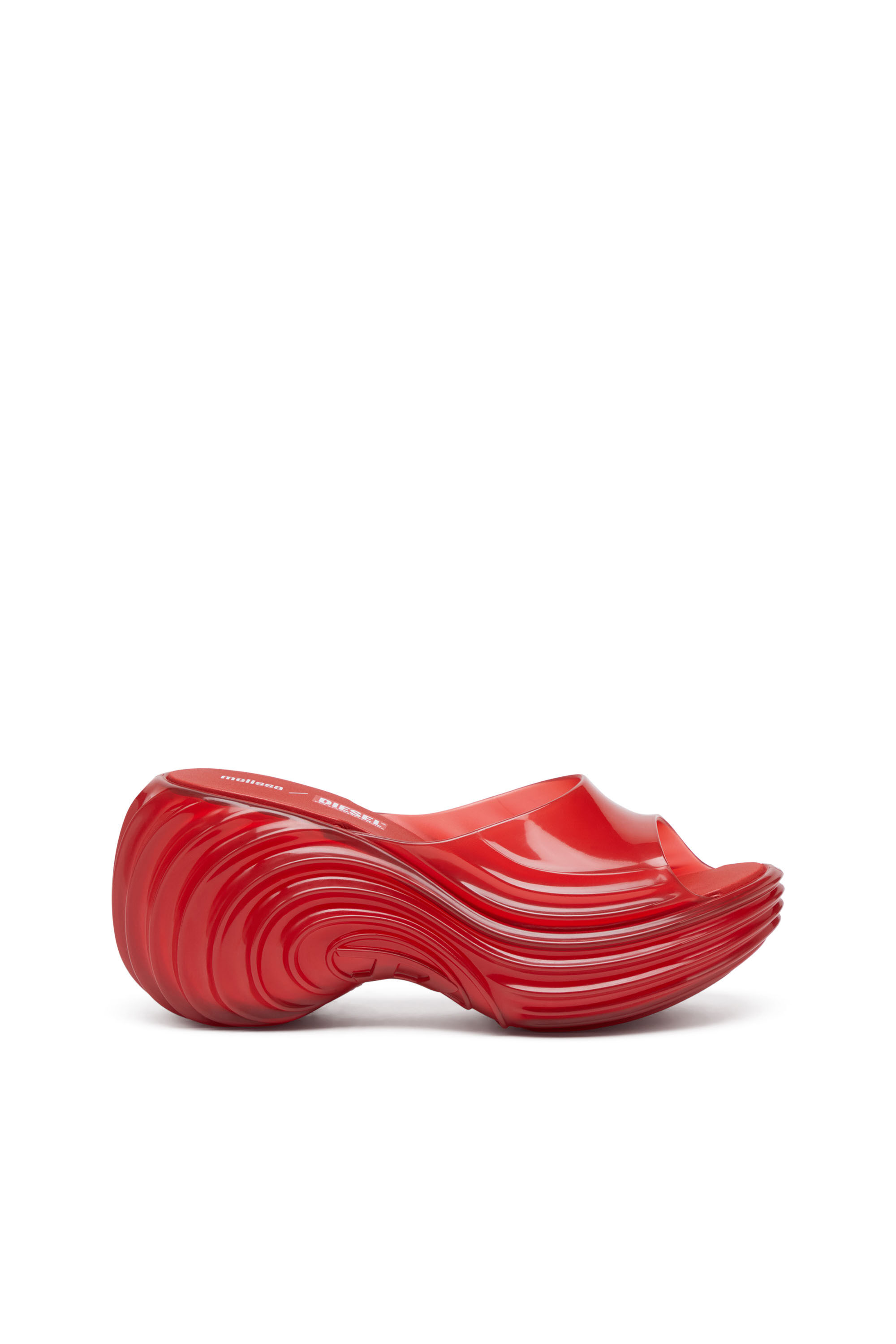 DIESEL x Melissa クァンタム・プラットフォーム 厚底サンダル Women's Platform mule in Melflex® | Black | Diesel