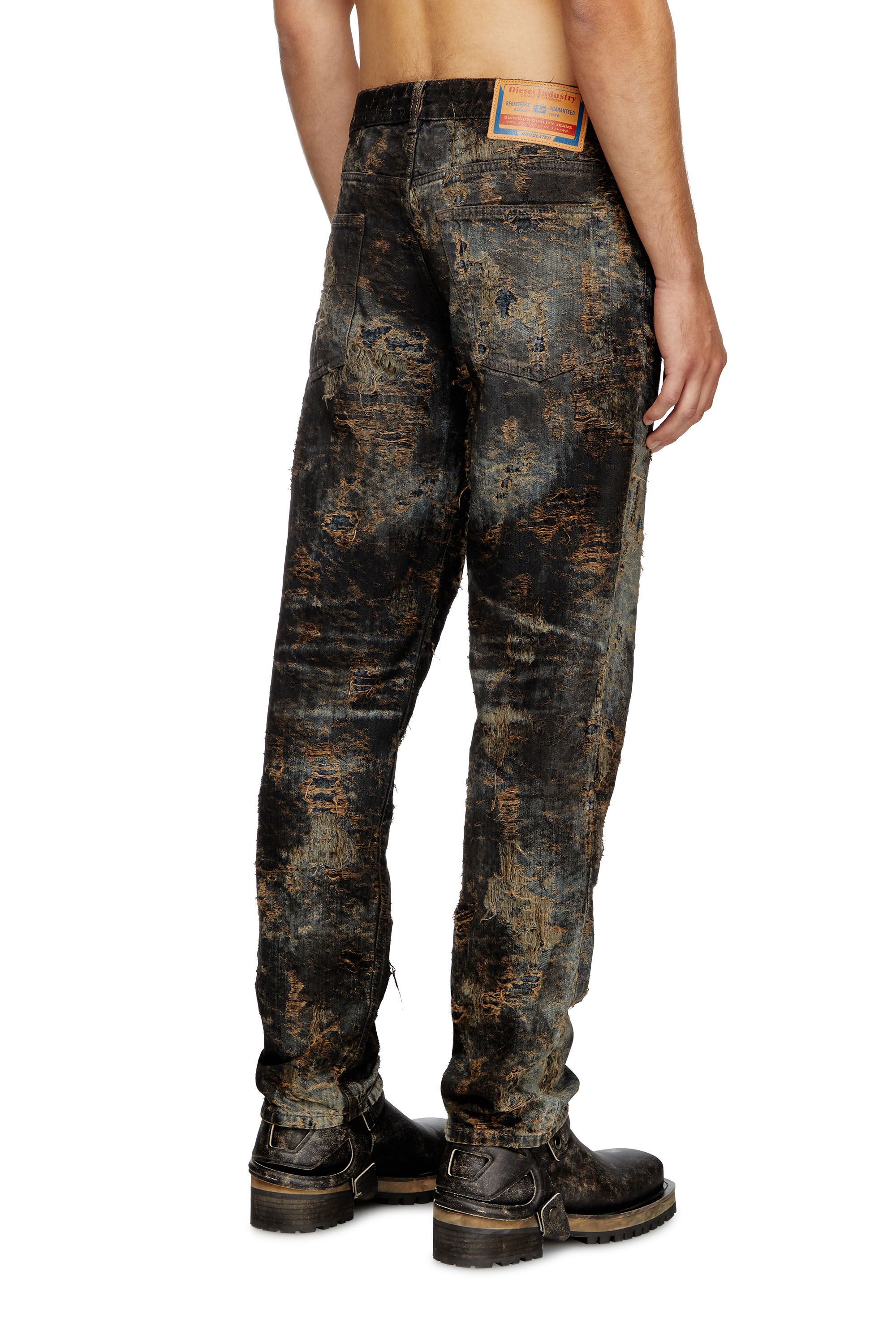 Diesel - Regular Jeans 2023 D-Finitive 0ABCW Homme, Noir/Gris foncé - Image 4