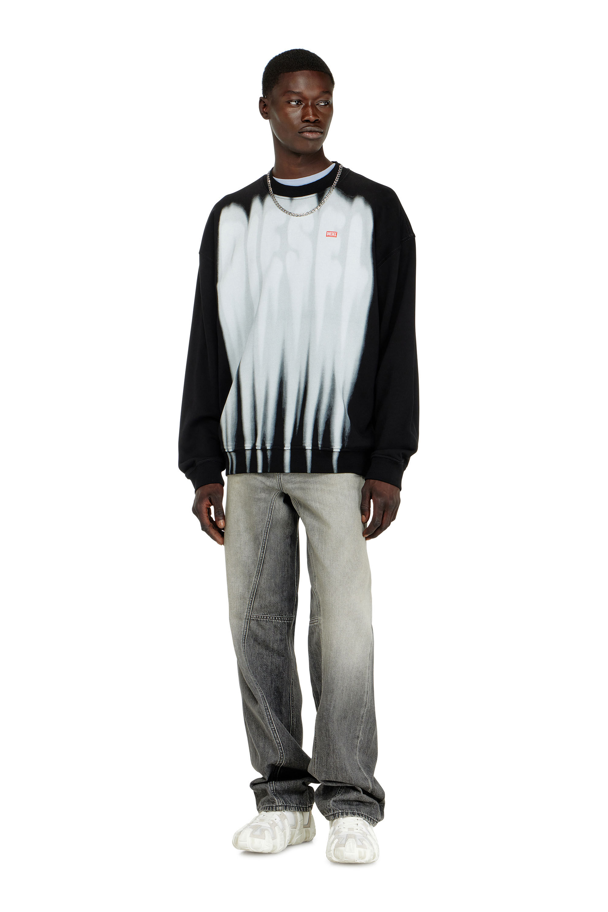 Diesel - S-BOXT-AA1, Man's Cotton sweatshirt with graphic print in null - 1