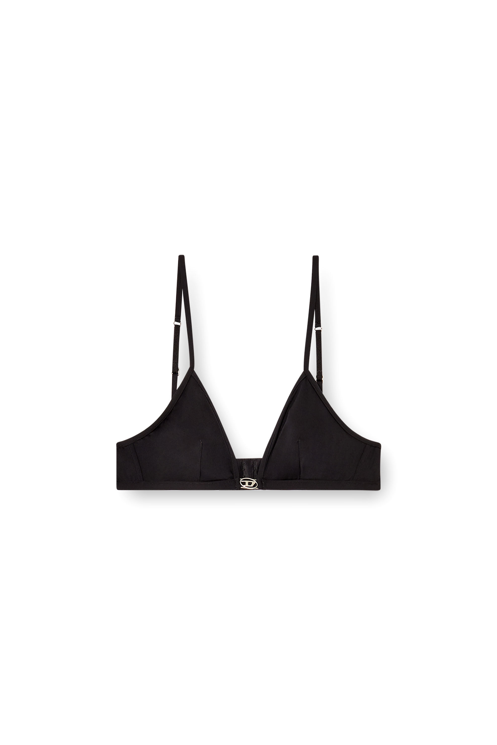 Women's Microfibre triangle bra with Oval D detail | Black | Diesel
