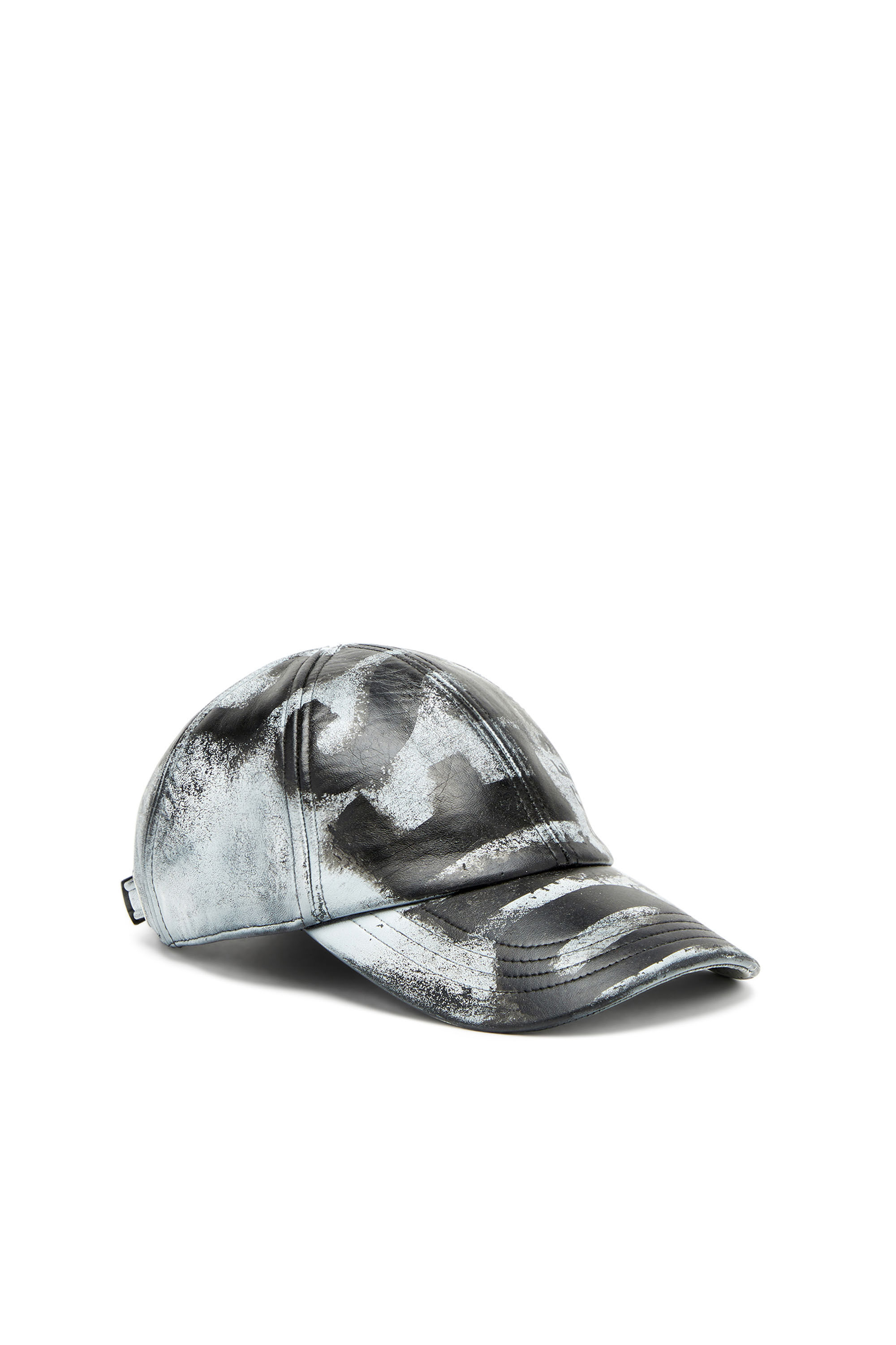 Men's Baseball cap in treated leather | Multicolor | Diesel US
