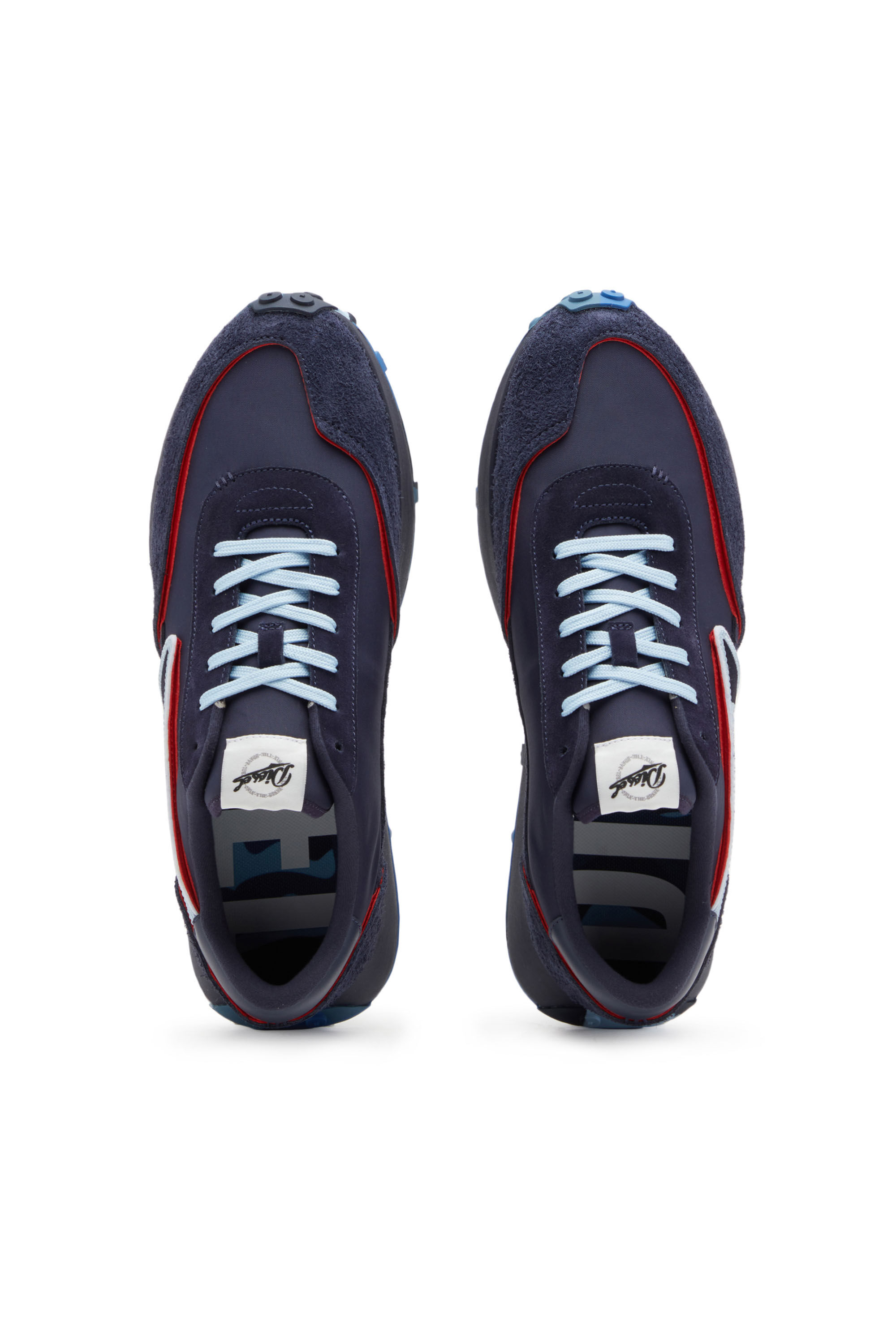 Diesel - S-RACER LC, S-Racer Lc - Sneakers en nylon et daim poilu Homme in Bleu - 4
