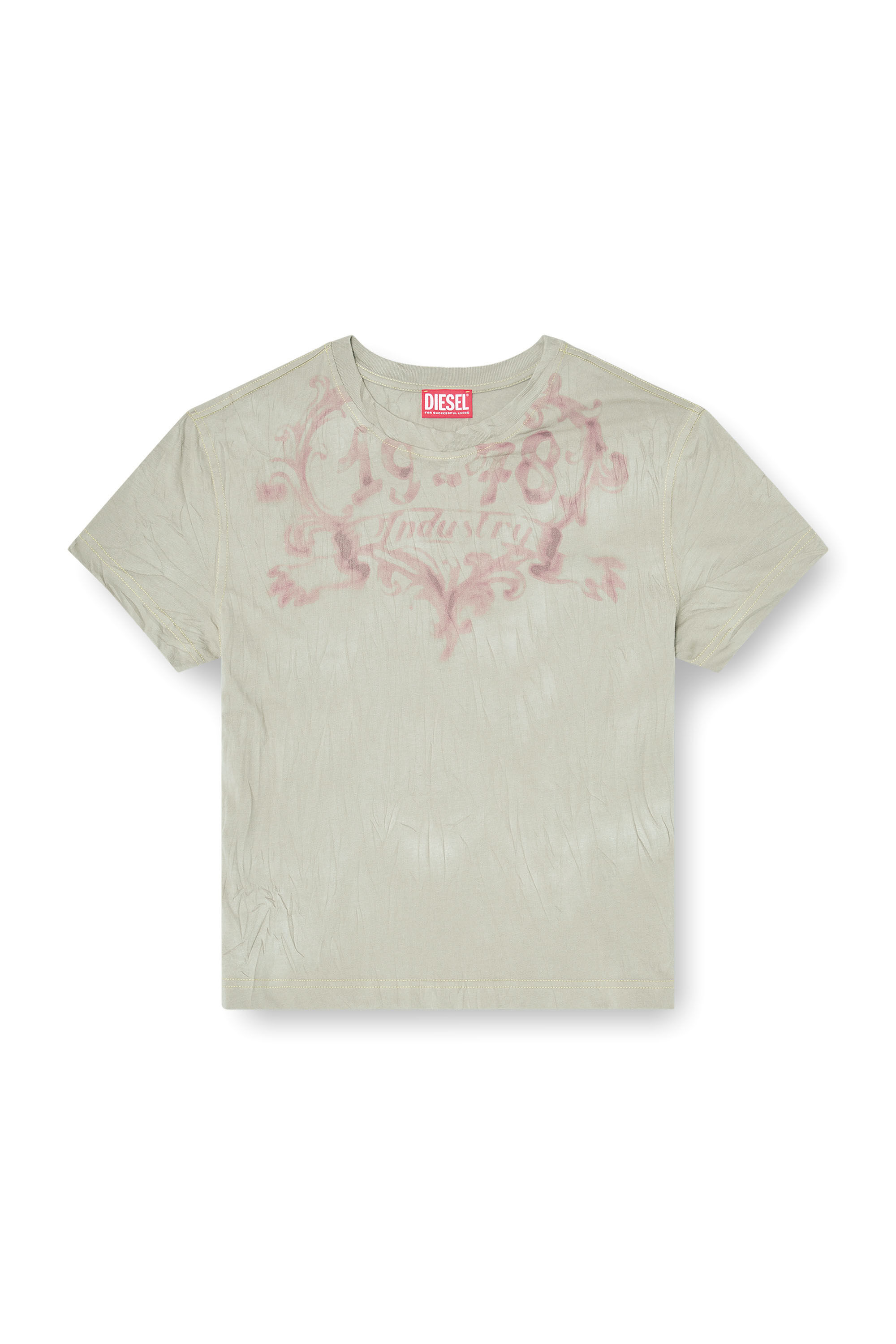 Diesel - T-ILA-AA5, T-shirt en coton avec imprim&eacute; graphique Femme in Polychrome - 2