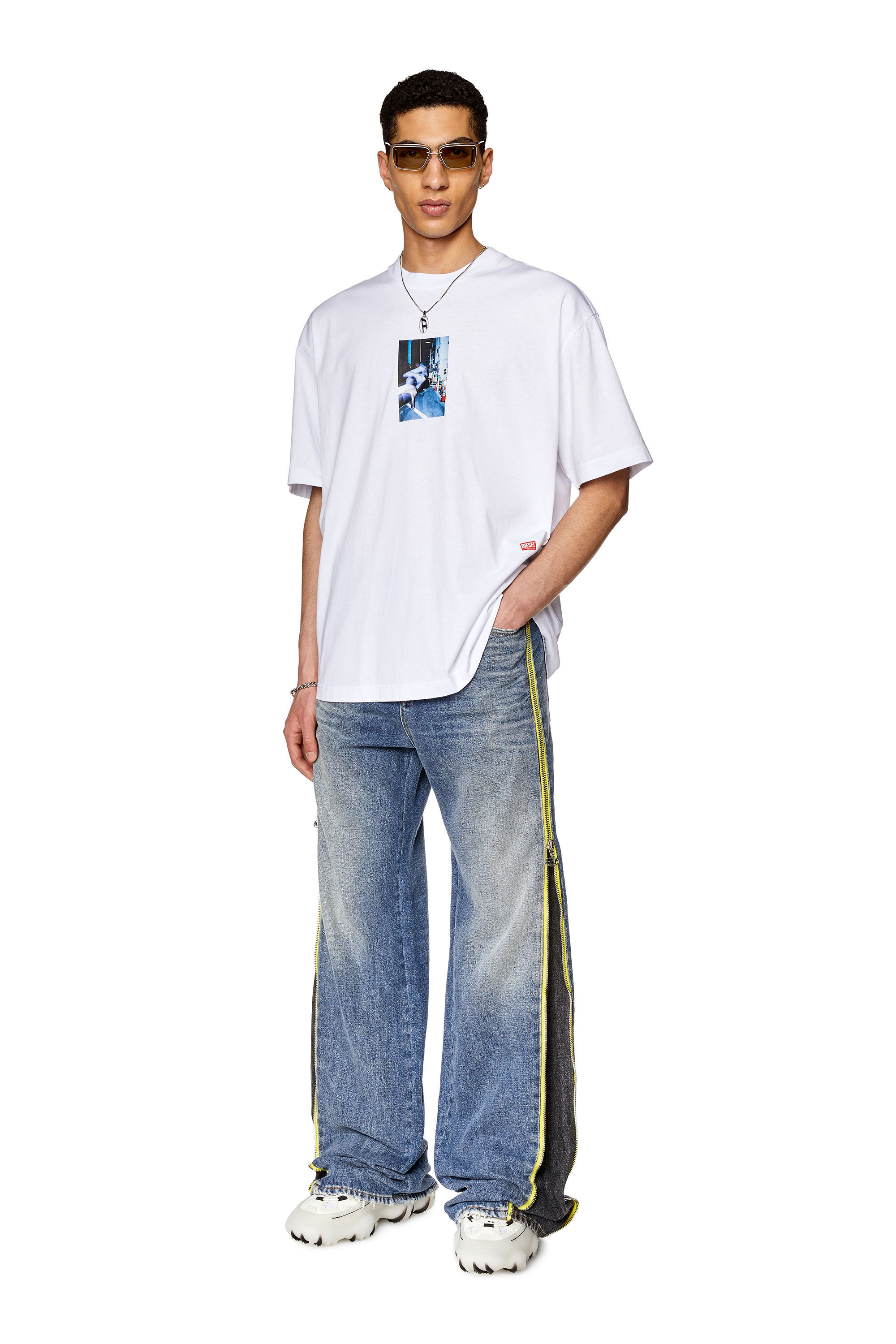 Diesel - S-PROTOTYPE P1, Male's S-Prototype P1-Low-top sneakers with rubber overlay in White - 7