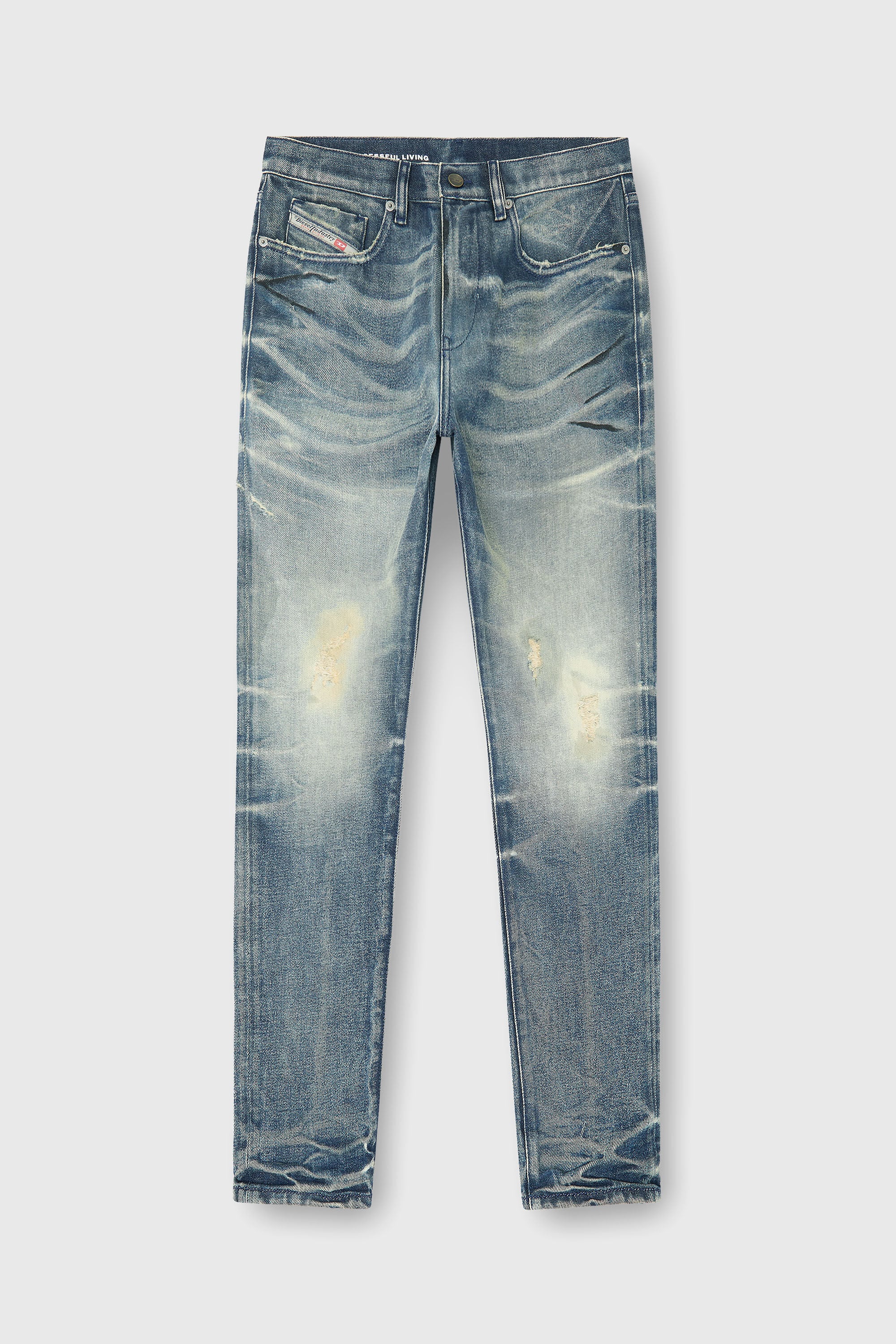 Diesel - Slim Jeans 2019 D-Strukt 09P36 Homme, Bleu moyen - Image 6