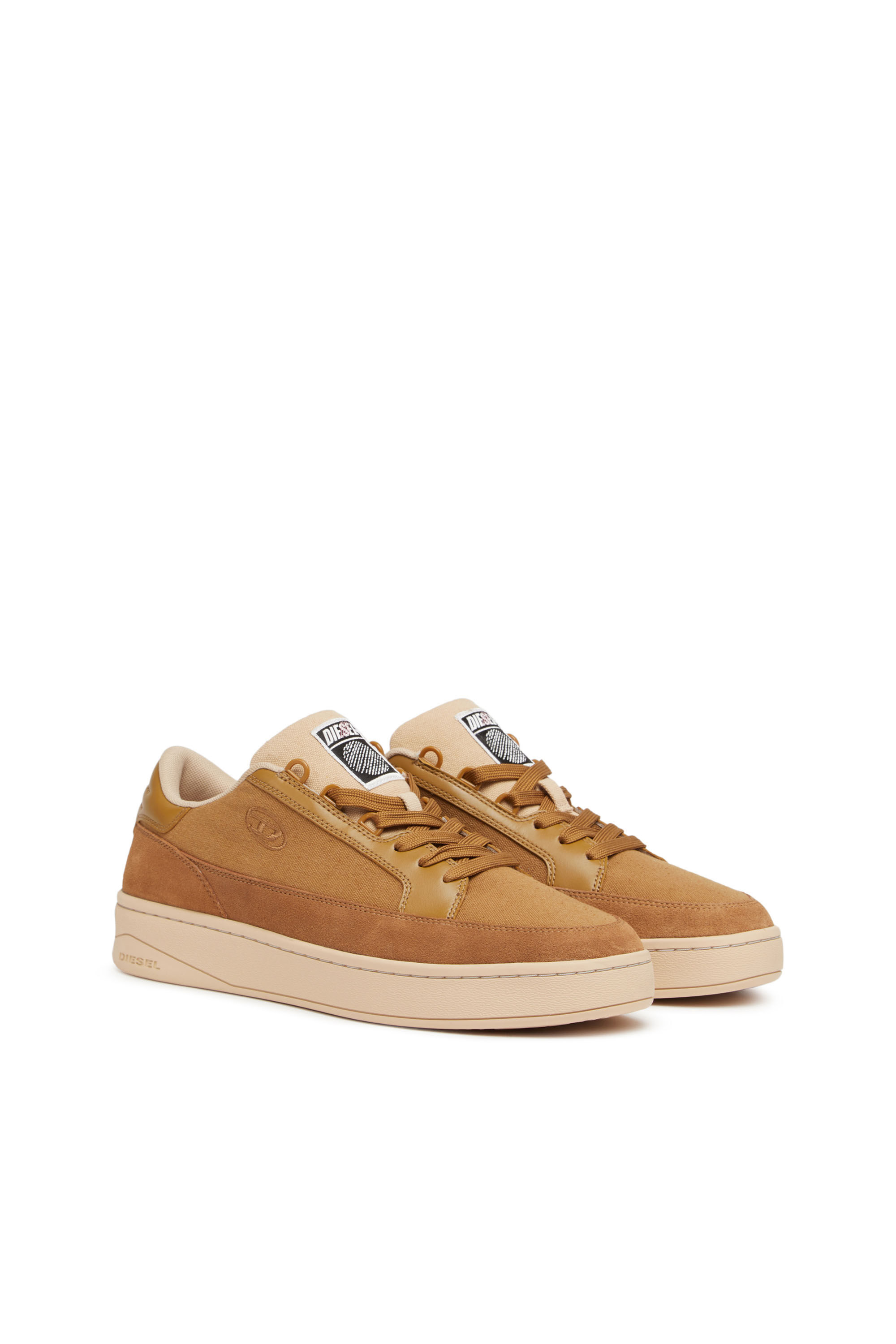 Diesel - S-SINNA LOW, Male's S-Sinna Low - Sneakers in canvas and action leather in Light Brown - 2