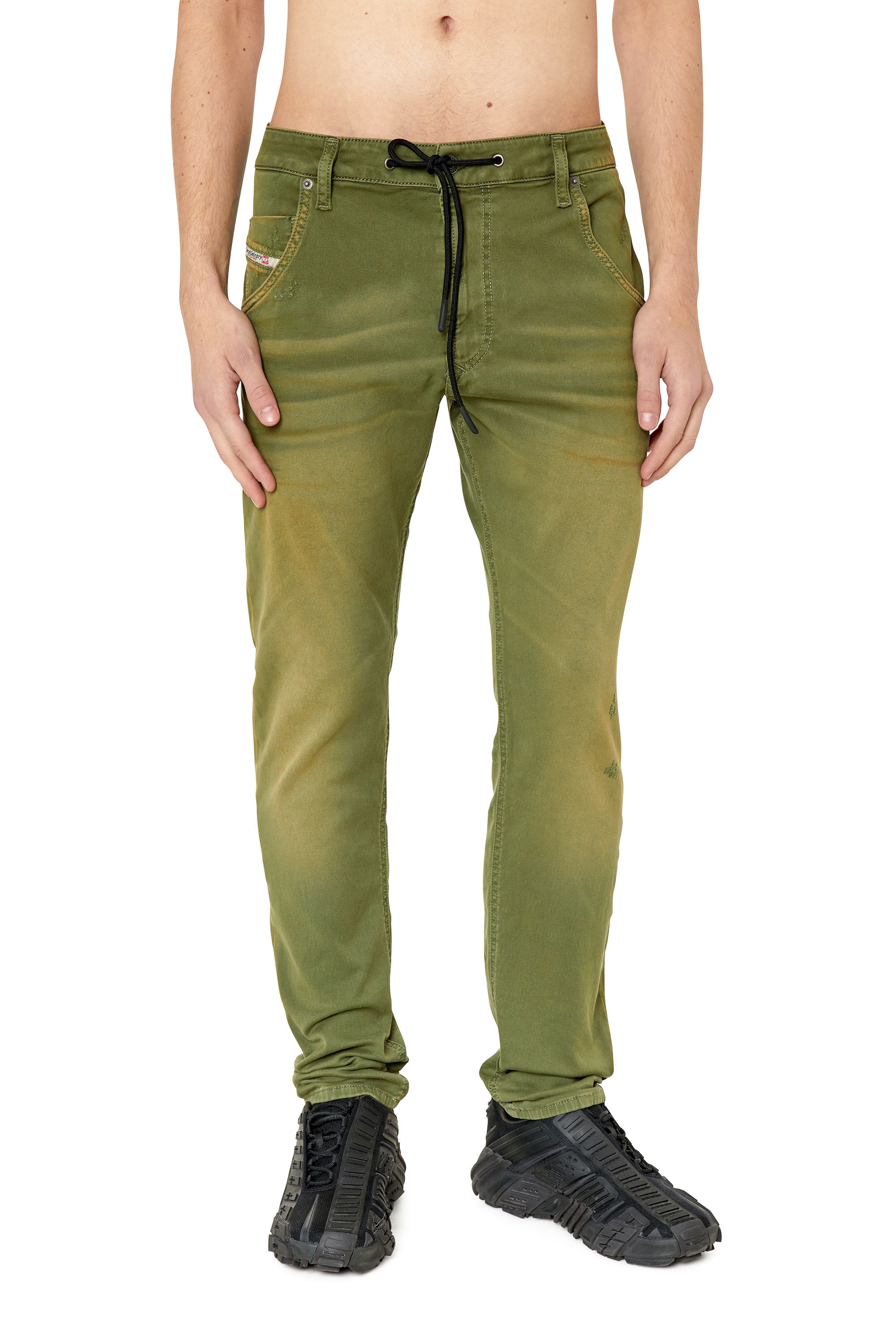 Diesel - Tapered 2030 D-Krooley Joggjeans® 09E98, Male's Tapered 2030 D-Krooley Joggjeans® in Green - 3