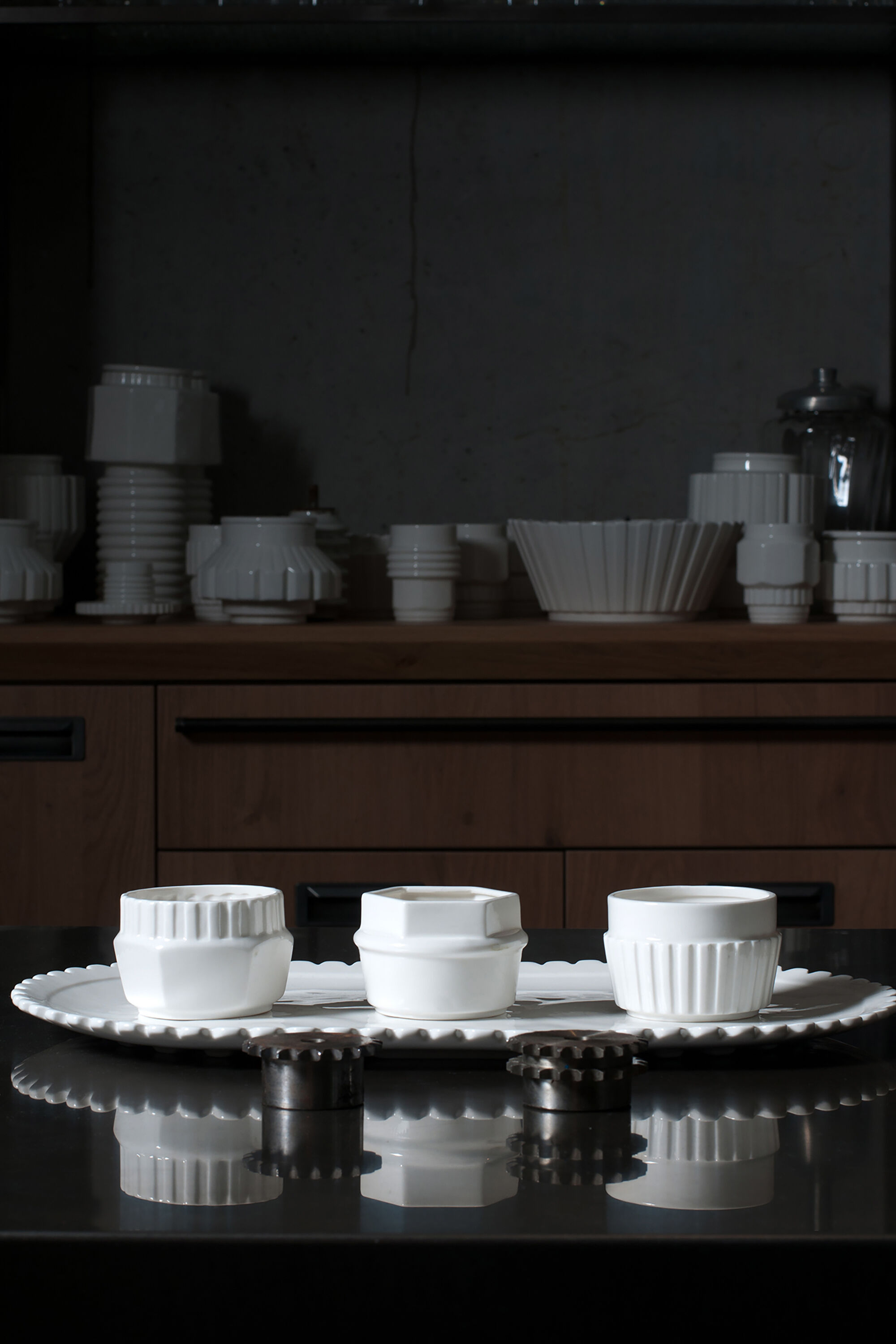 Diesel - 10972 MACHINE COLLEC, Unisex's Porcelain small bowl, ø cm 9 / 3.5" in White - 3