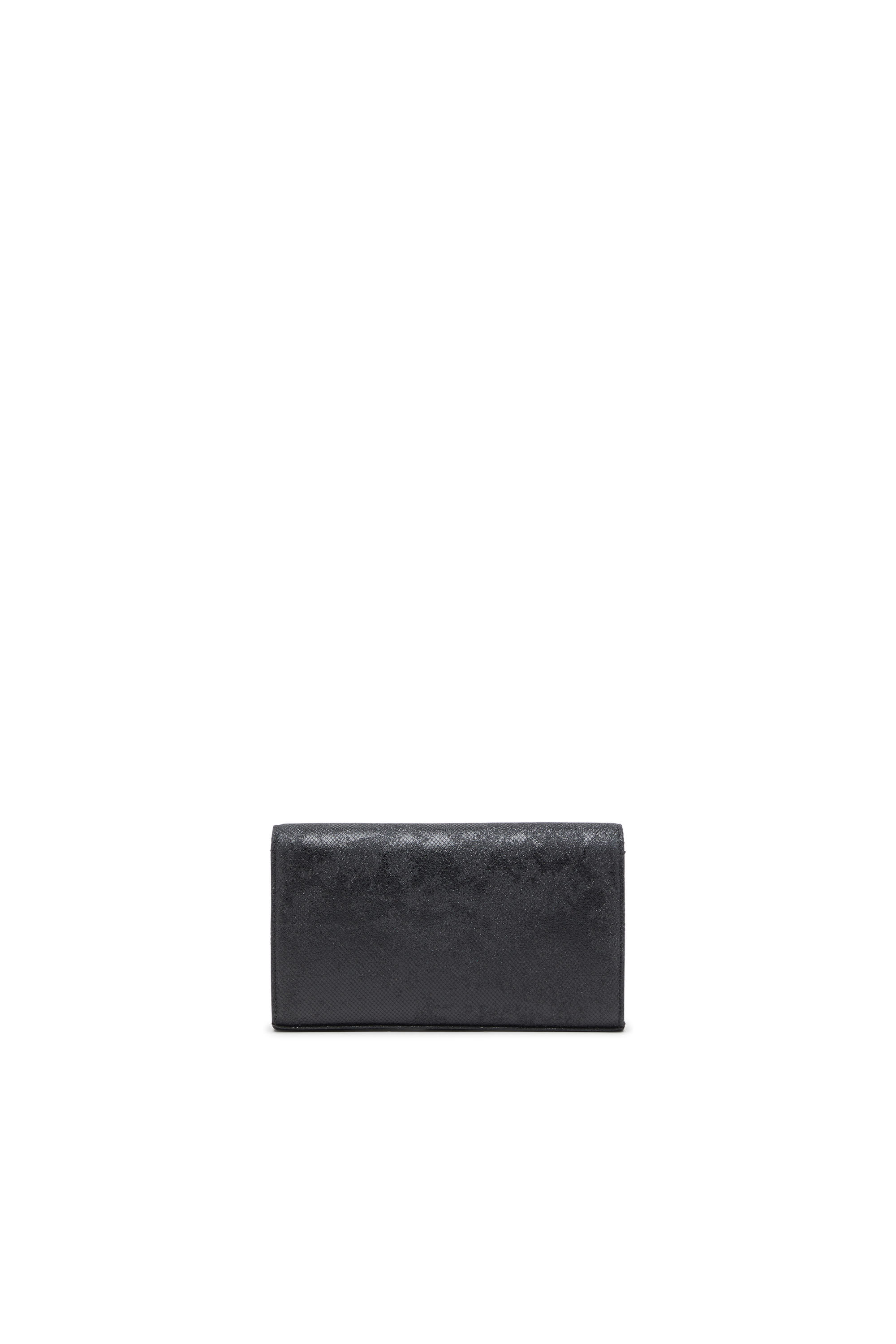 Diesel - 1DR WALLET STRAP, Female's Wallet purse in glitter-camo Lurex in Black - 2