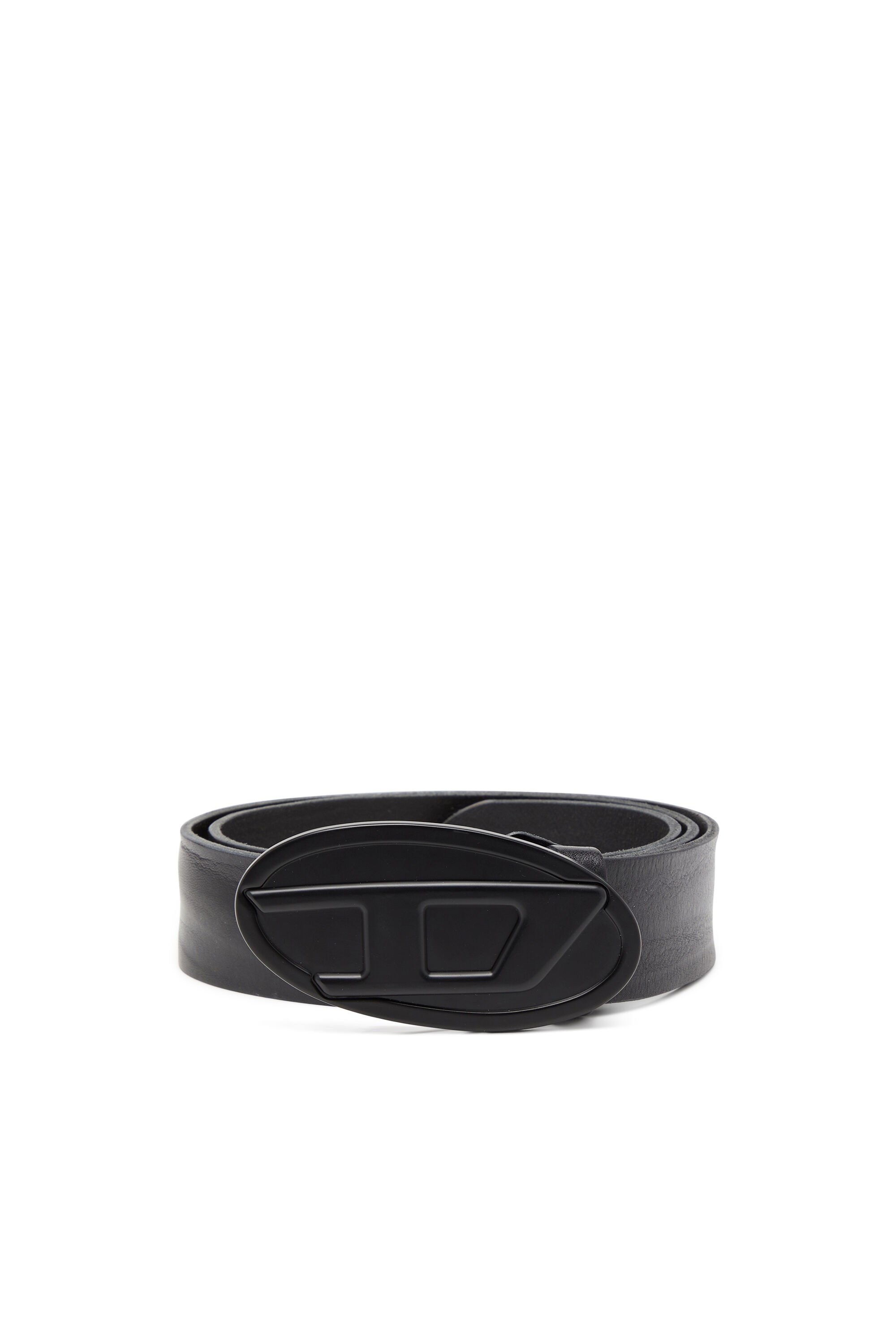 Diesel - B-1DR 2.0, Male's 4cm belt in waxed leather in Black - 1