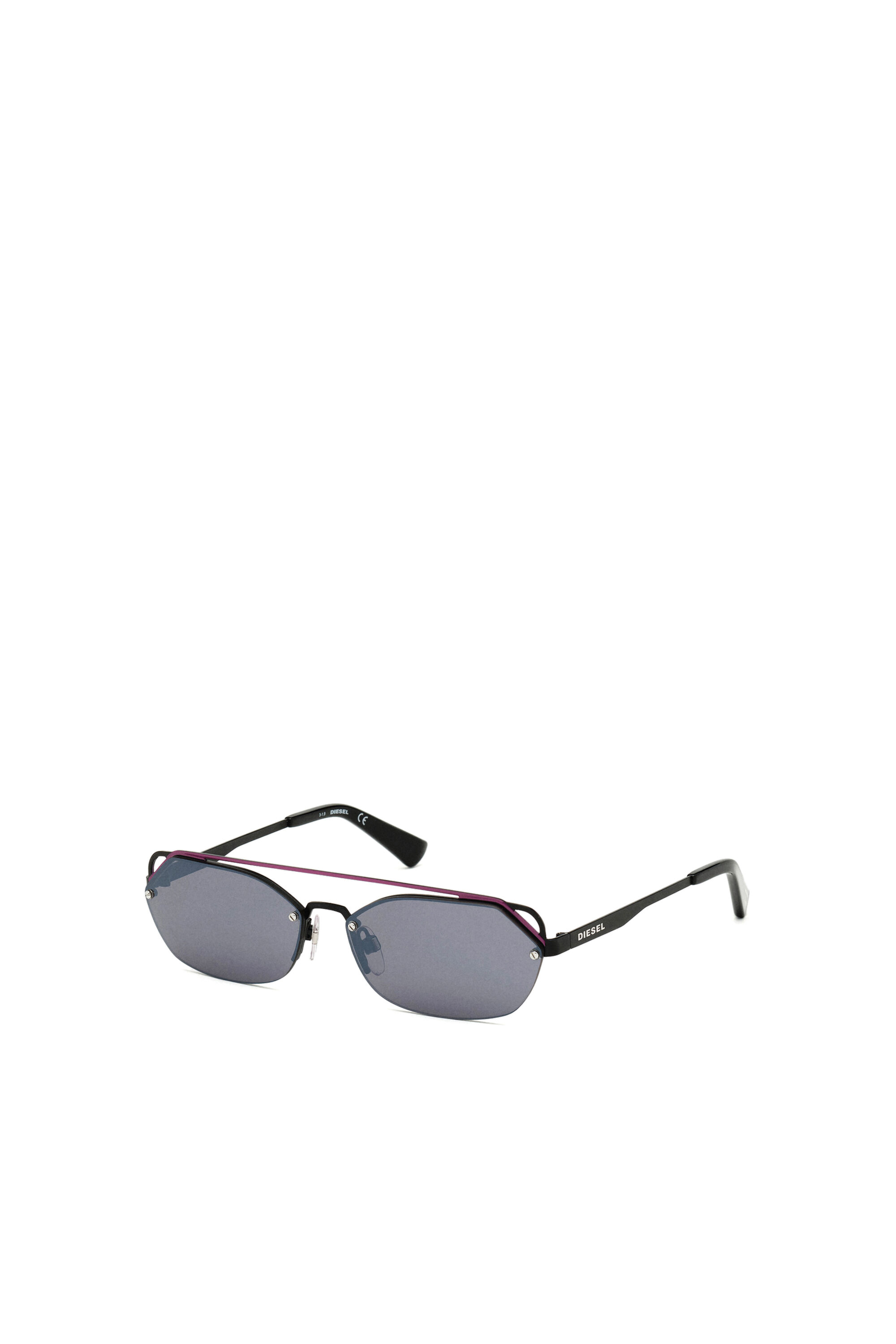 Diesel - DL0313, Gafas de sol con logotipo Mujer in Negro - 2