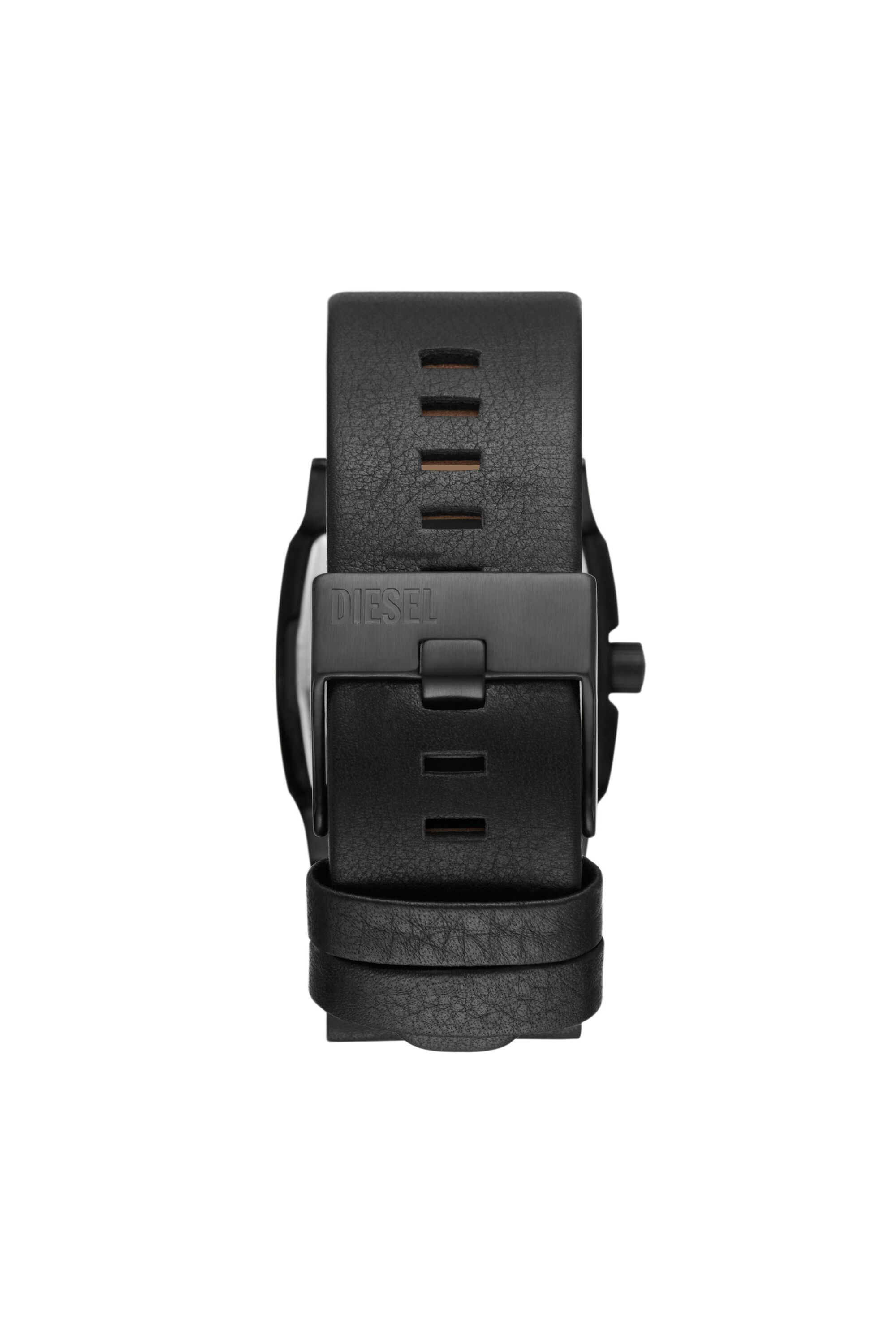 Diesel - DZ2000, Montre Cliffhanger en cuir noir Mixte in Noir - 2