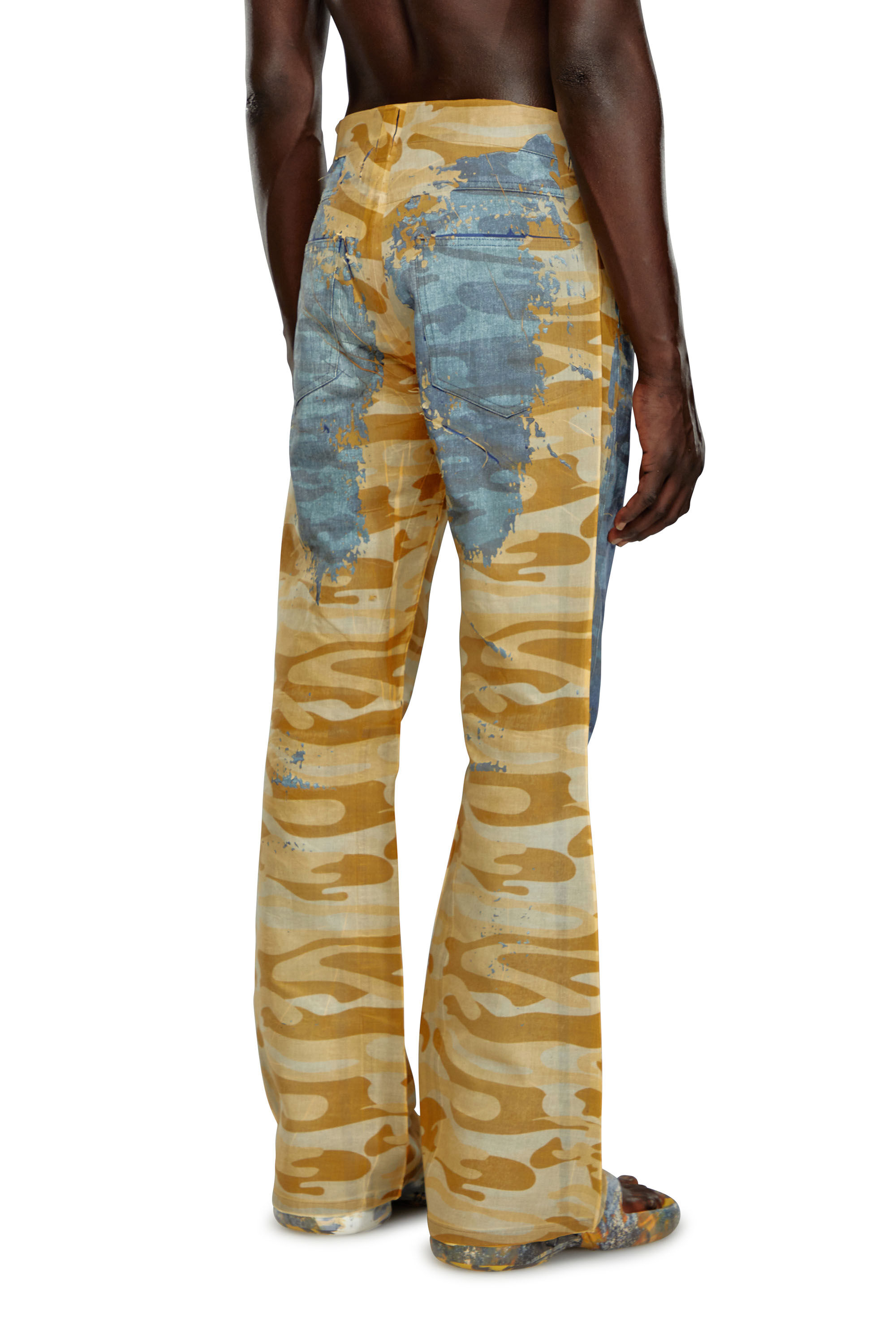 Diesel - P-FRO-DEV, Male's Camo pants with peel-off muslin in Blue/Brown - 5