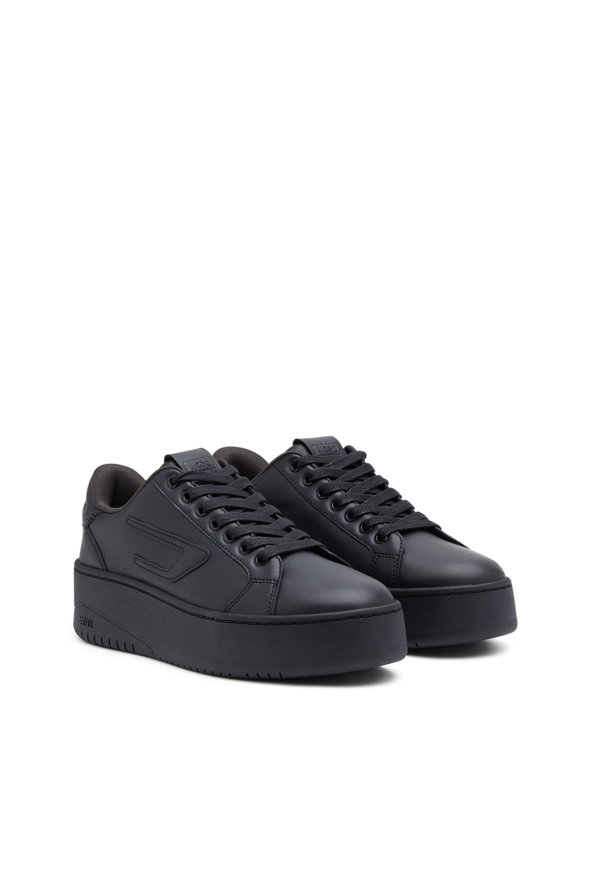 Diesel - S-ATHENE BOLD X, S-Athene Bold-Sneakers en cuir à semelle compensée Femme in Noir - 2