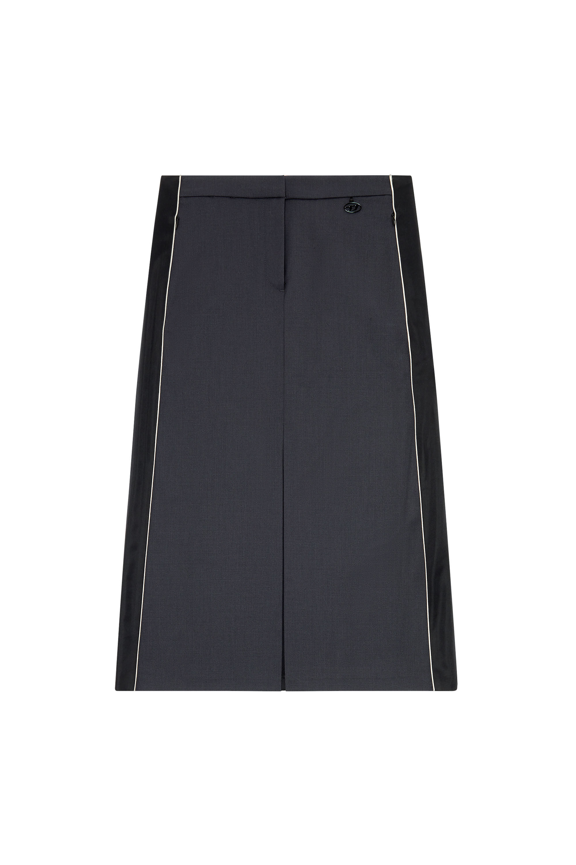 Women's Midi skirt in wool blend and double knit | Multicolor | Diesel