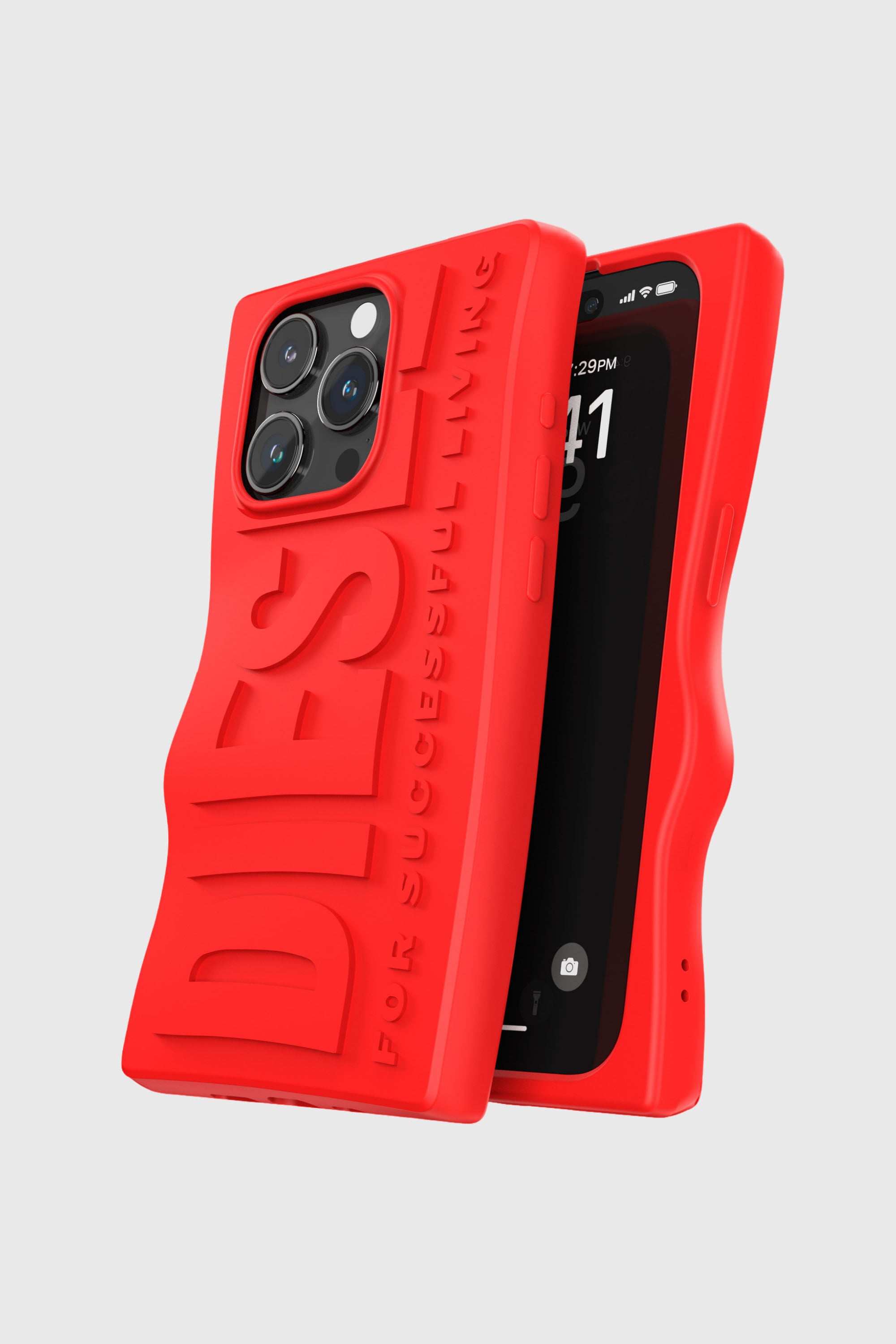 Diesel - 54117 MOULDED CASE, Funda D By iP15 Pro Unisex in Rojo - 4