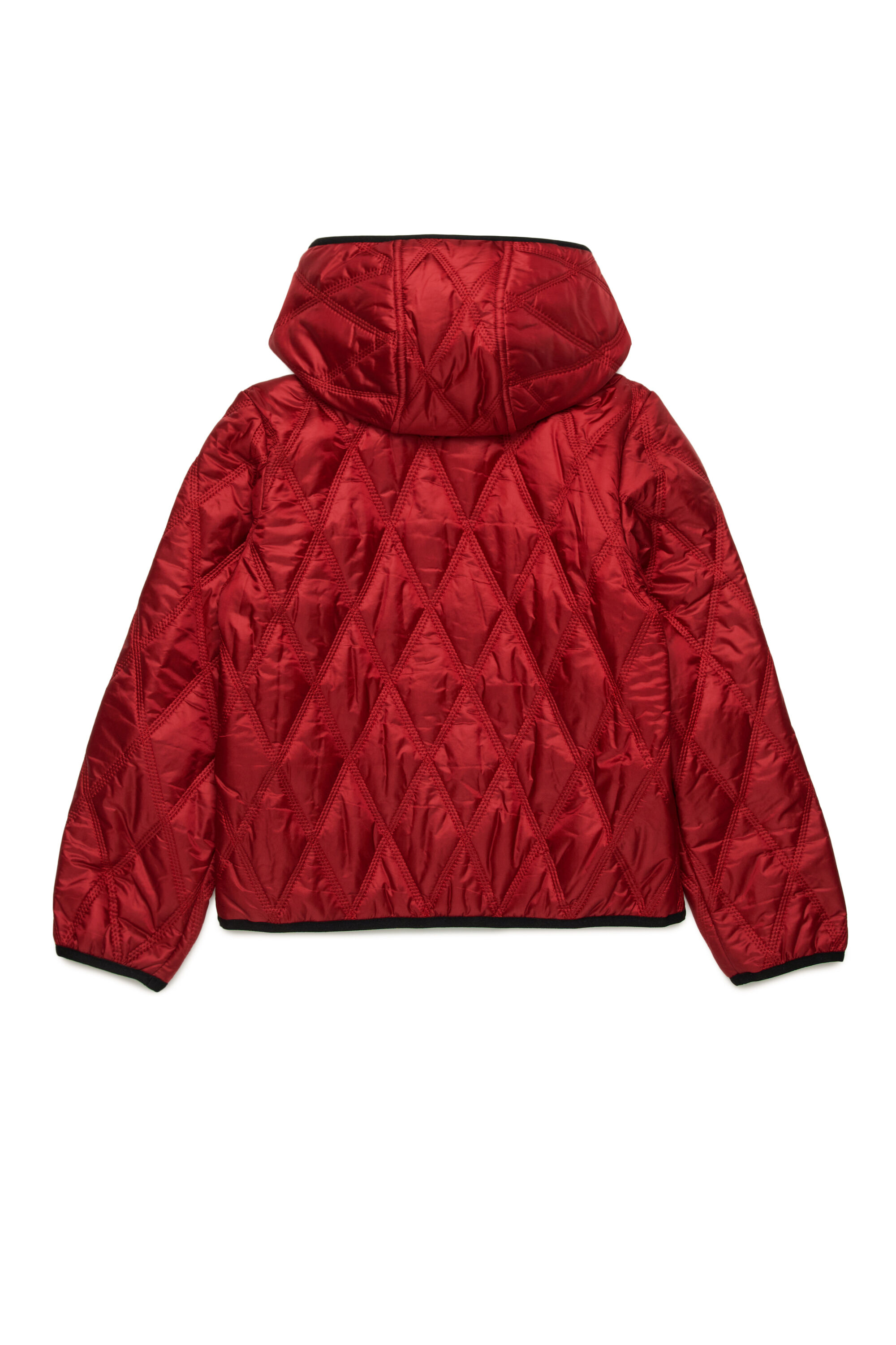 Diesel - JFOKKER, Unisex's Hooded quilted nylon jacket in Red - 2
