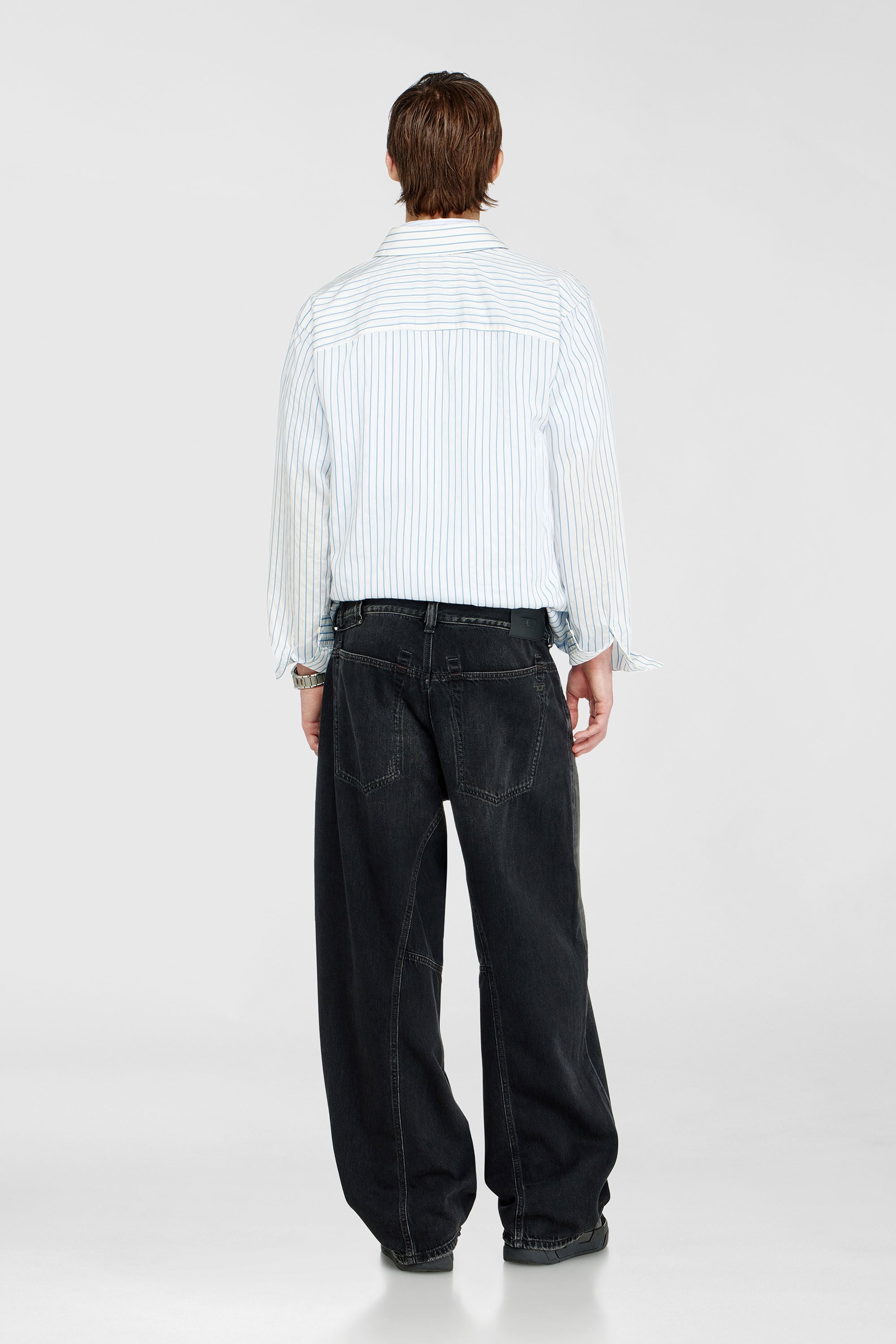 パンツ 00s diesel ripped black straight denim Women's Relaxed Jeans | Regular Waist 1997 D-Enim-M | Black/Dark