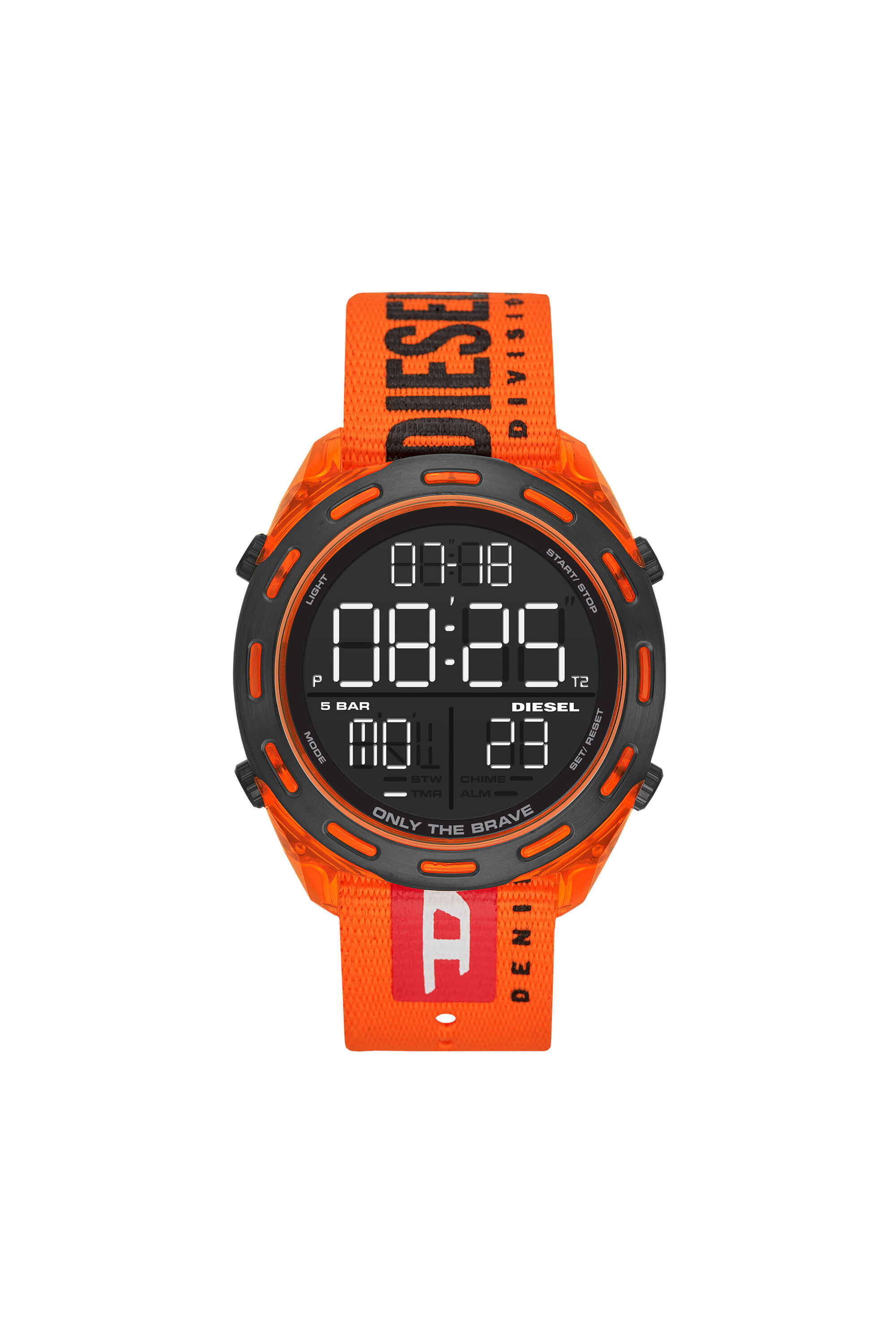 DZ1896 Man: Crusher digital orange nylon watch | Diesel DZ1896 Man: Crusher digital orange nylon watch | Diesel
