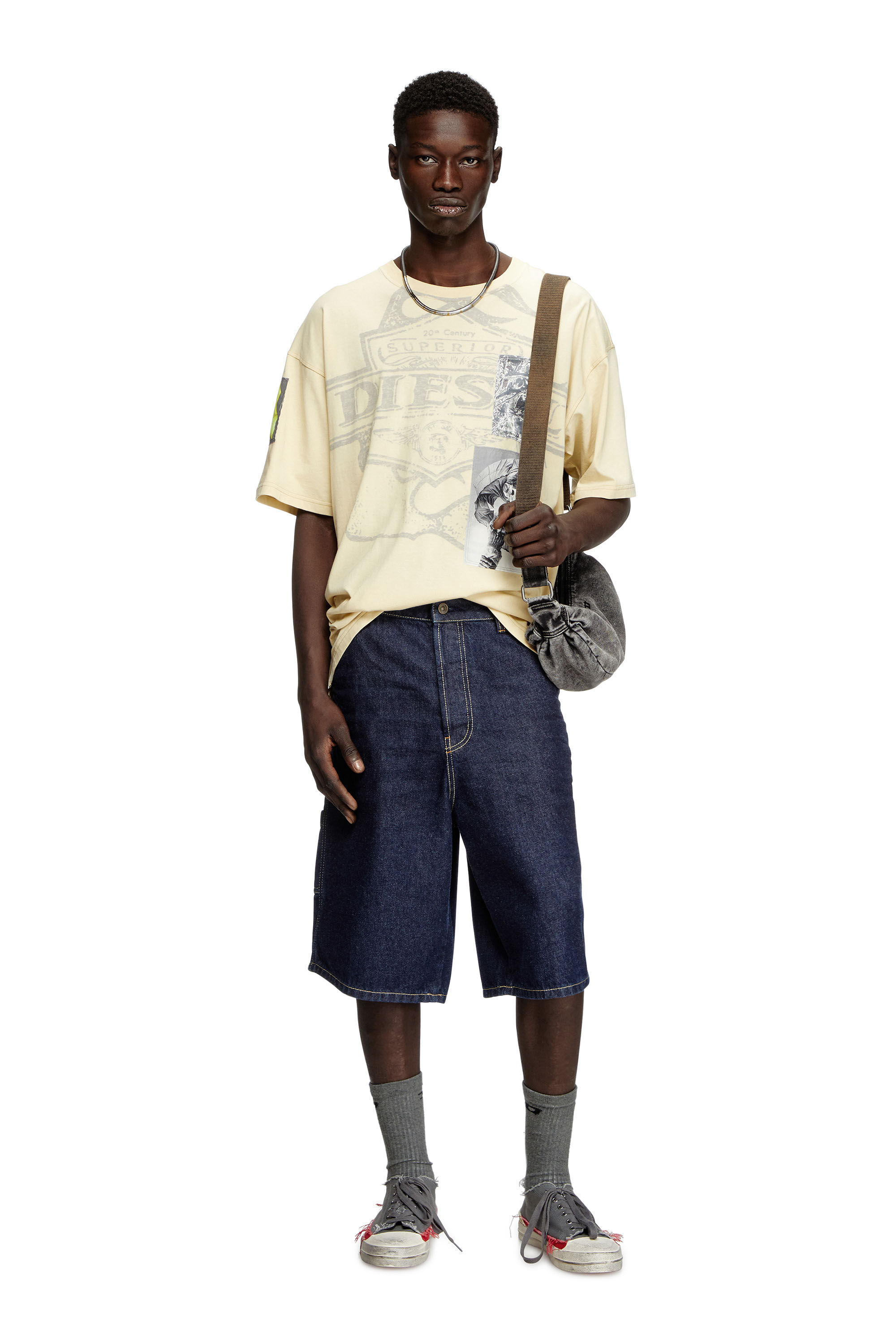 Men's Utility shorts in clean-wash denim | Blue | Diesel