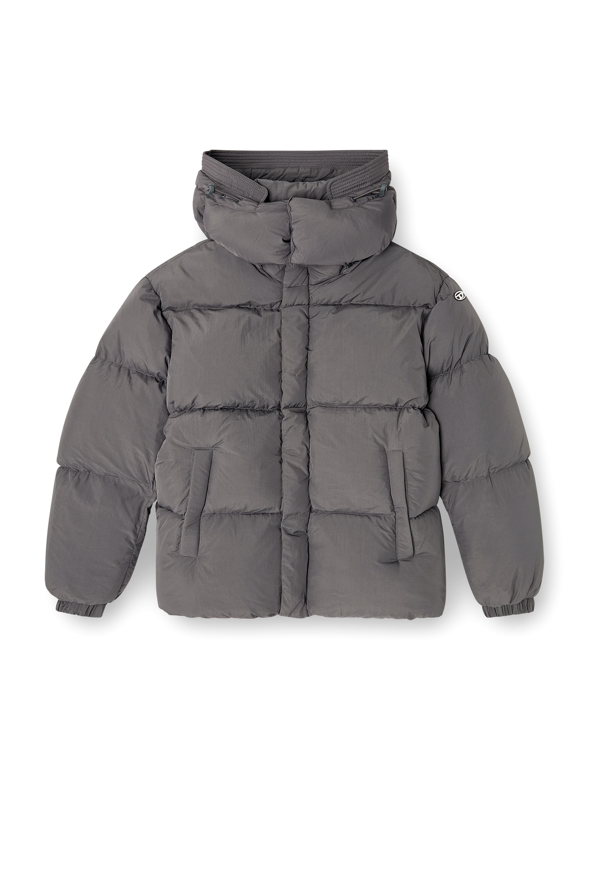 Diesel - W-ROLFYS, Male's Down jacket in recycled nylon taslan in Grey - 2