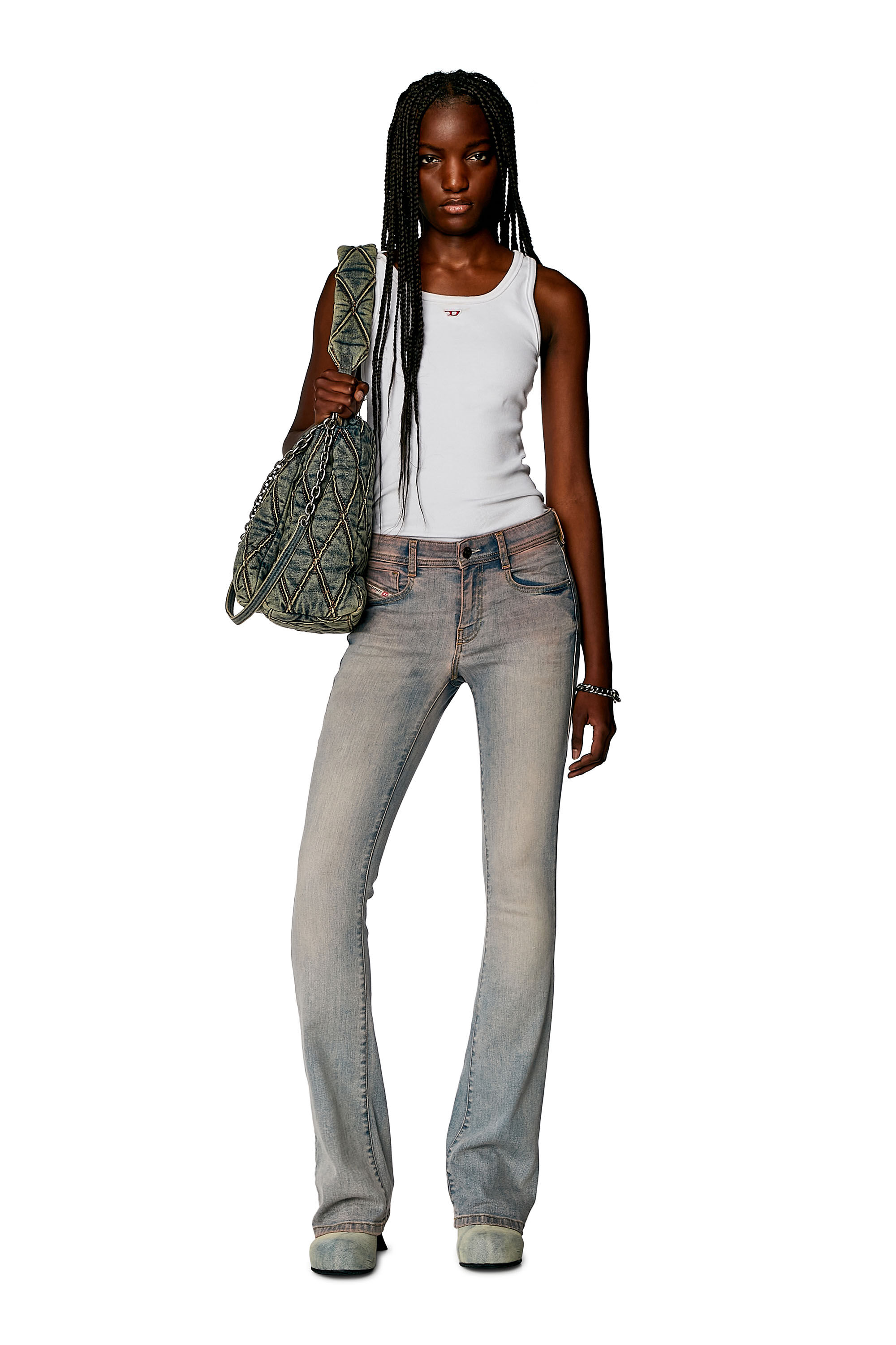 Diesel - Bootcut Jeans 1969 D-Ebbey 0PFAT Femme, Bleu Clair - Image 1