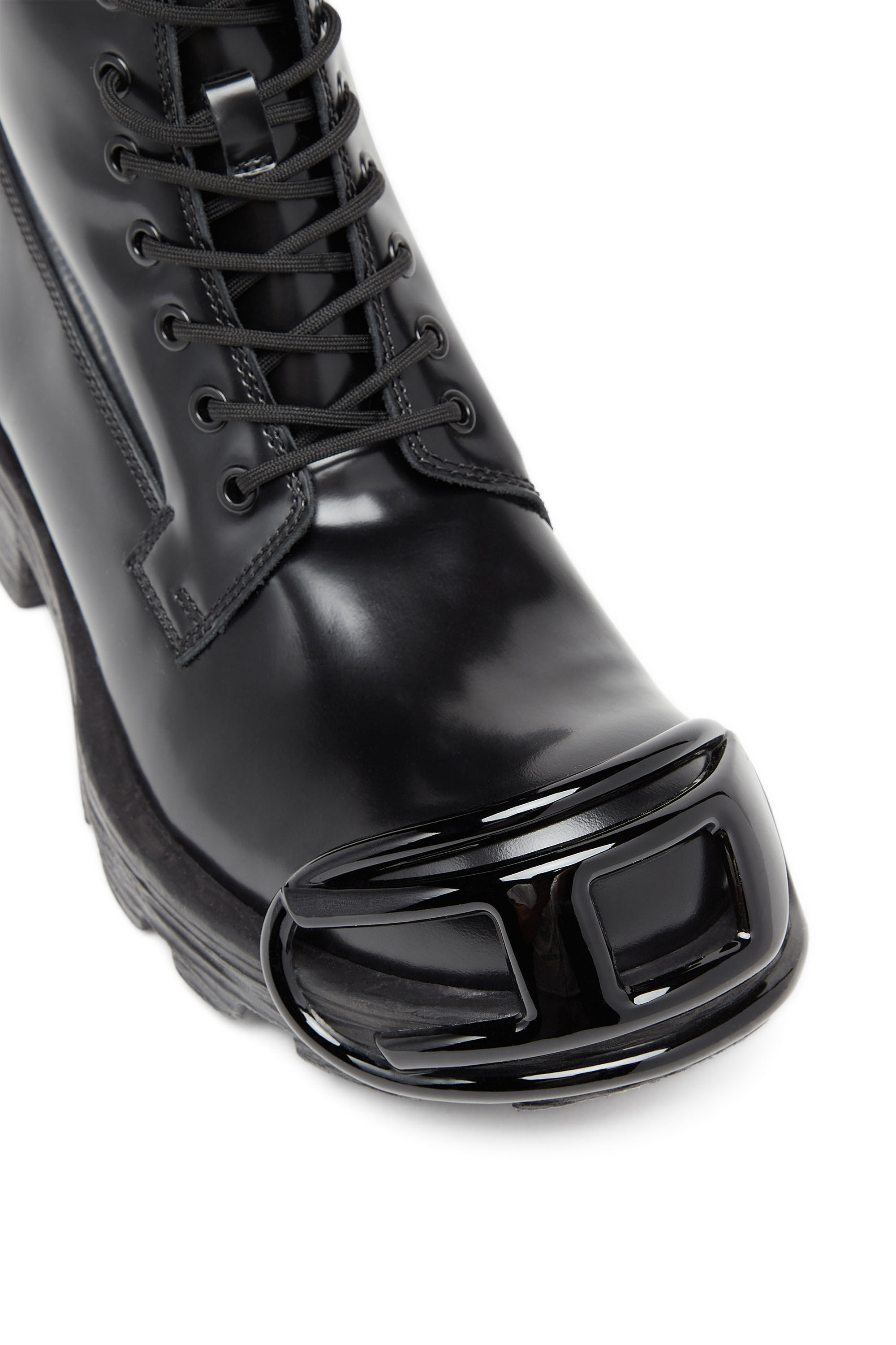DIESEL ディーゼル ブーツ D-HAMMER MB Men's D-Hammer-Leather boots with oval D toe guard | Black